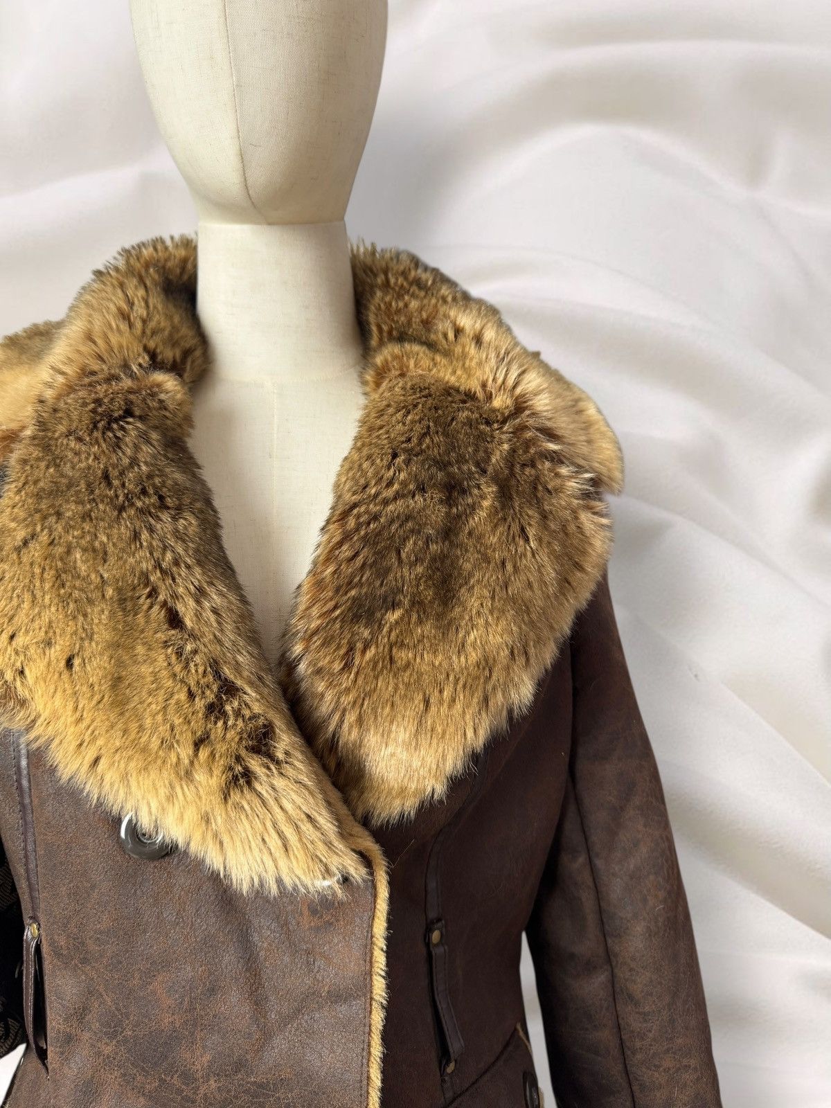 Japanese Brand Orsay Y2K Boho Vintage Faux Fur Sheepskin Style Coat Jacket Size M / US 6-8 / IT 42-44 - 5 Thumbnail