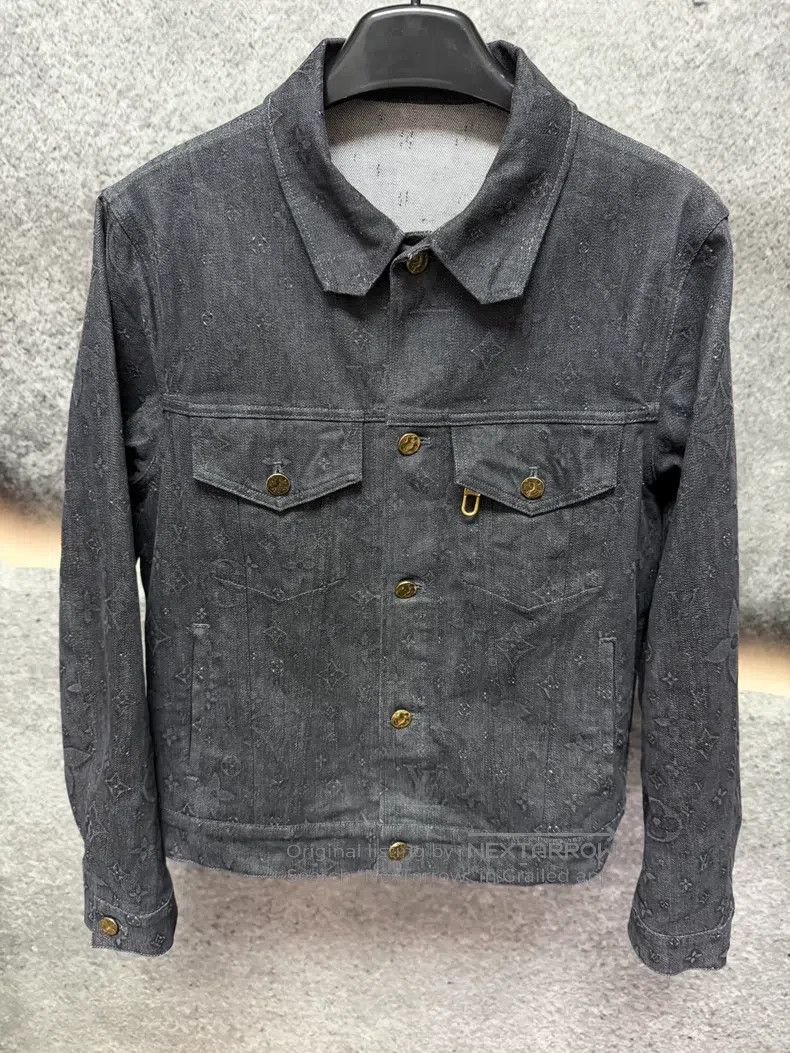 Louis Vuitton Louis Vuitton Dark black presbyopia denim jacket Size US M / EU 48-50 / 2 - 1 Thumbnail