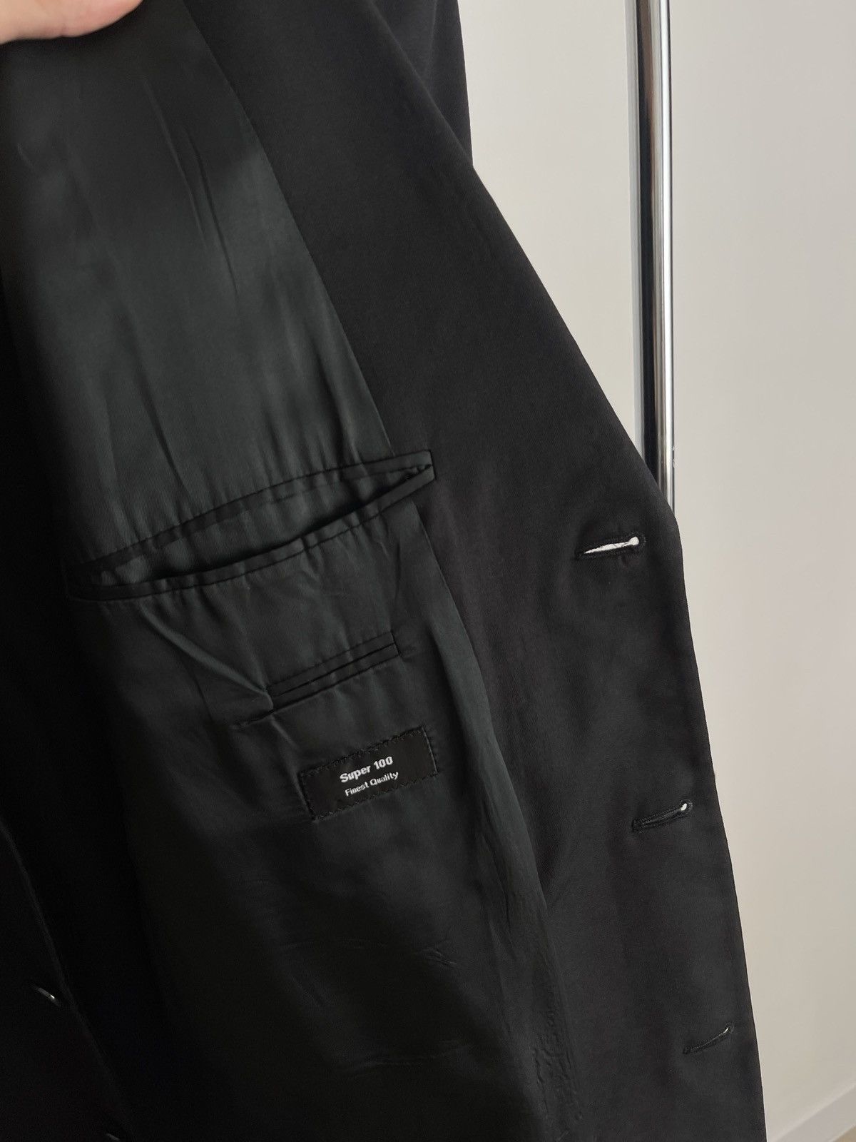 Hugo Boss Vintage hugo boss black blazer mens classic jacket 46L Size 44L - 6 Thumbnail
