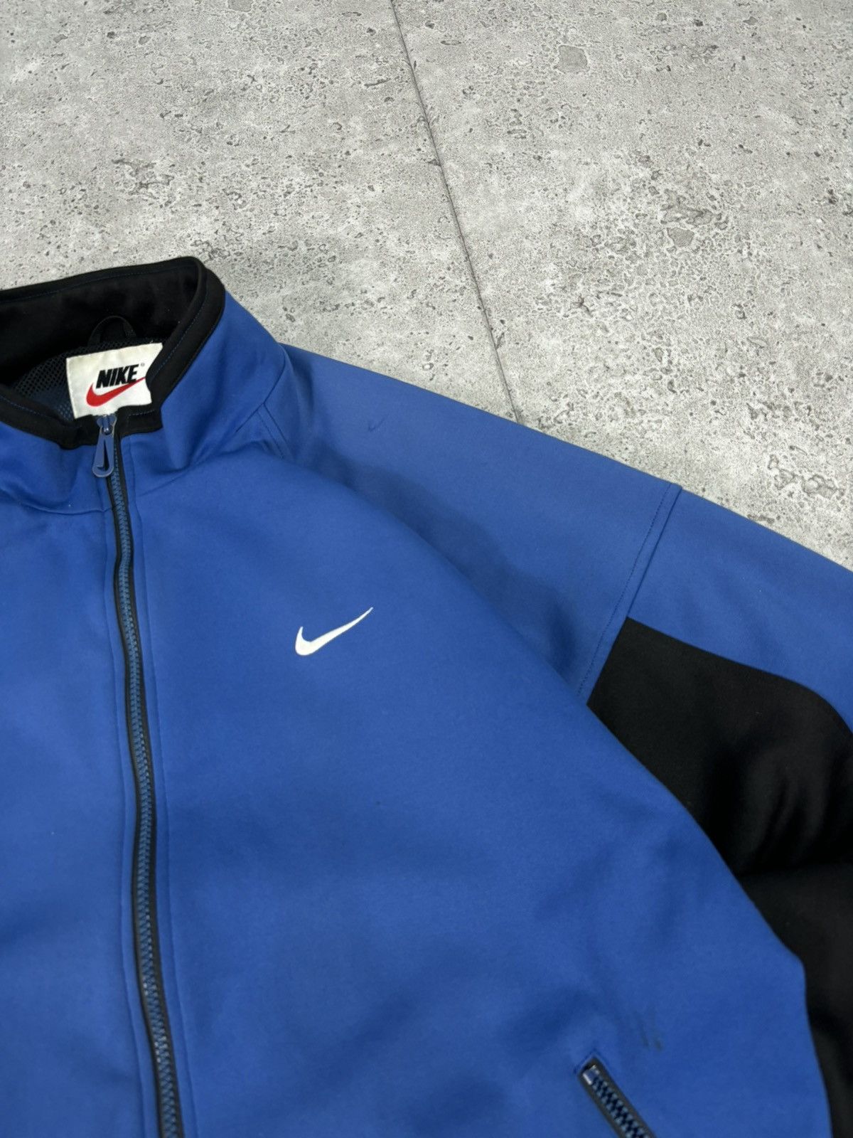 Nike × Vintage Vintage y2k Nike Blue Full Zip Up Hoodie mini Swoosh Logo Size US L / EU 52-54 / 3 - 4 Thumbnail