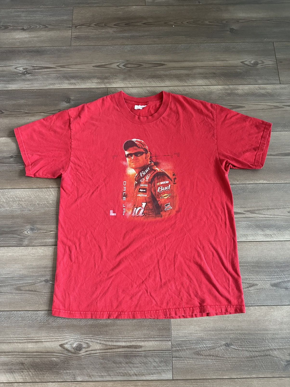 NASCAR Vintage Y2K Dale Earnhardt Jr Budweiser NASCAR Racing Tee Size US L / EU 52-54 / 3 - 1 Thumbnail