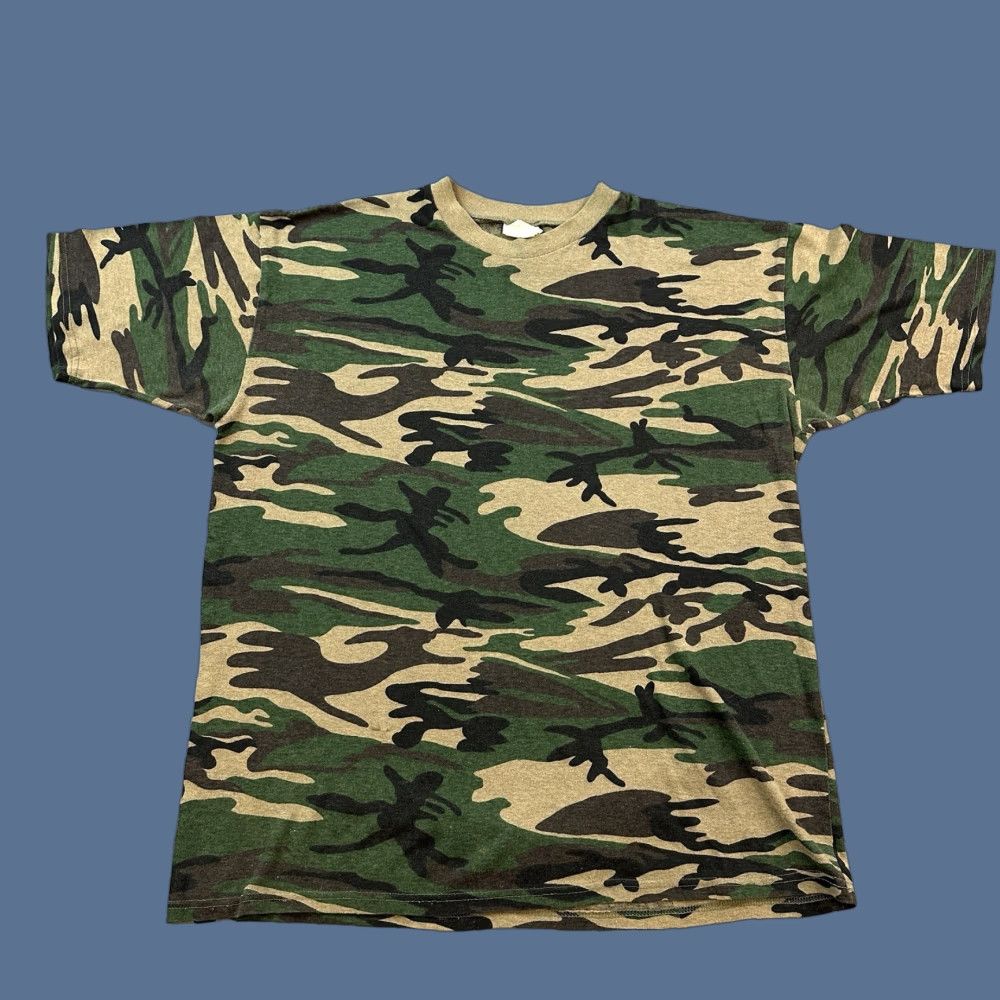 Vintage VINTAGE Horizon Shirt Mens XL Woodland Camo Crewneck Short Sleeve 90s Y2K Size US XL / EU 56 / 4 - 1 Thumbnail