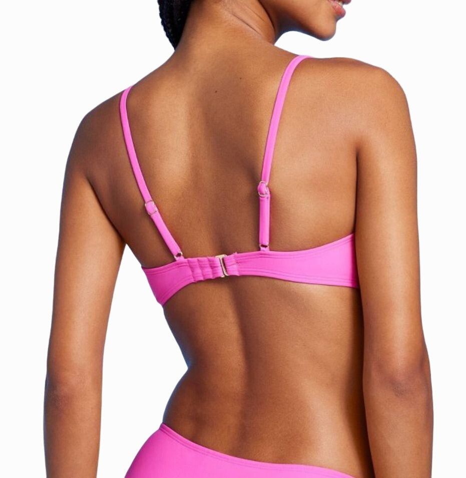 Other Wild Fable - Women's Smocked Bralette Bikini Top - Pink - Ex Size ONE SIZE - 2 Thumbnail