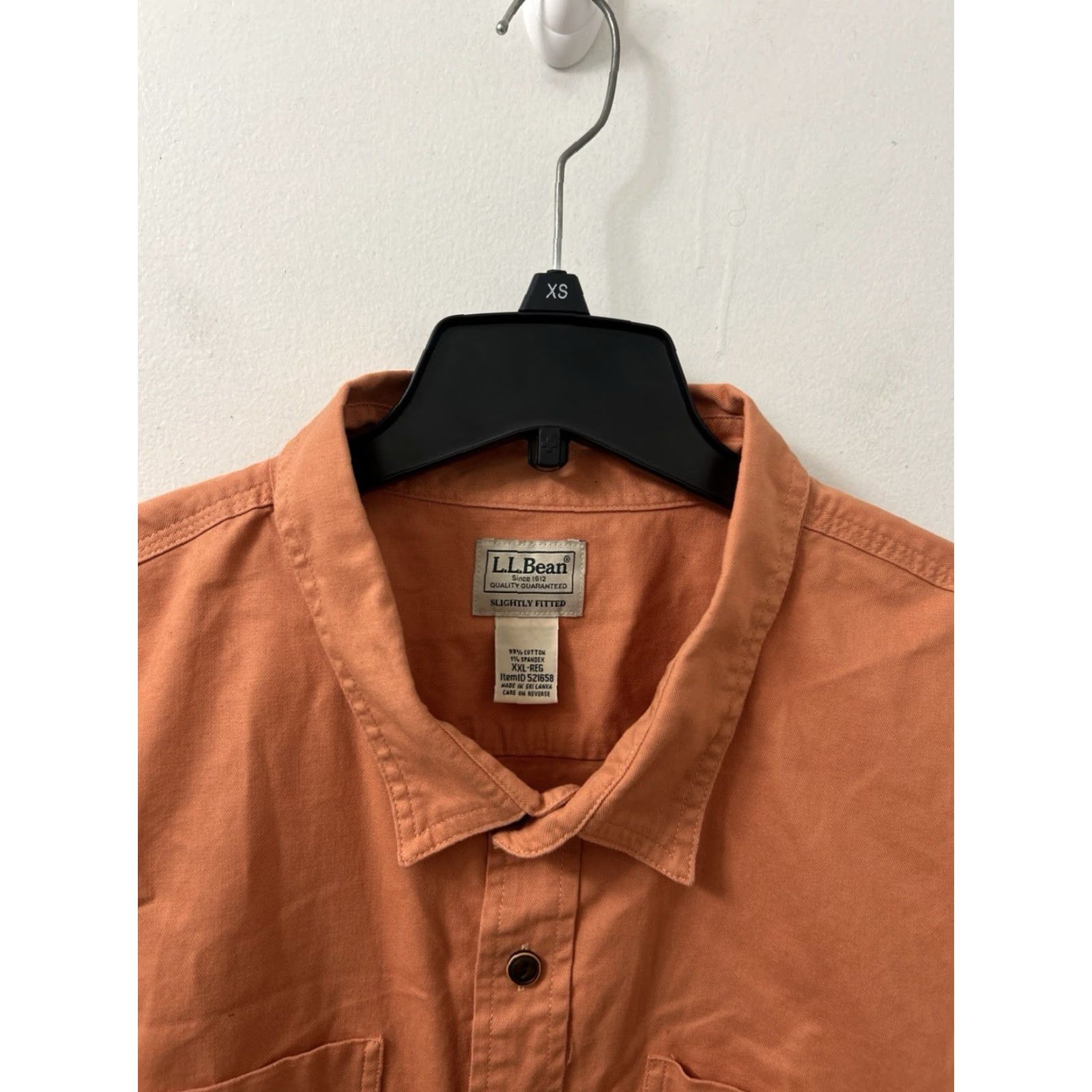 Vintage LL Bean Twill Shirt Mens 2XL Orange Button-Up L/S Casual Modern Fit Beanflex Pocketed - Mens Size US XXL / EU 58 / 5 - 6 Thumbnail