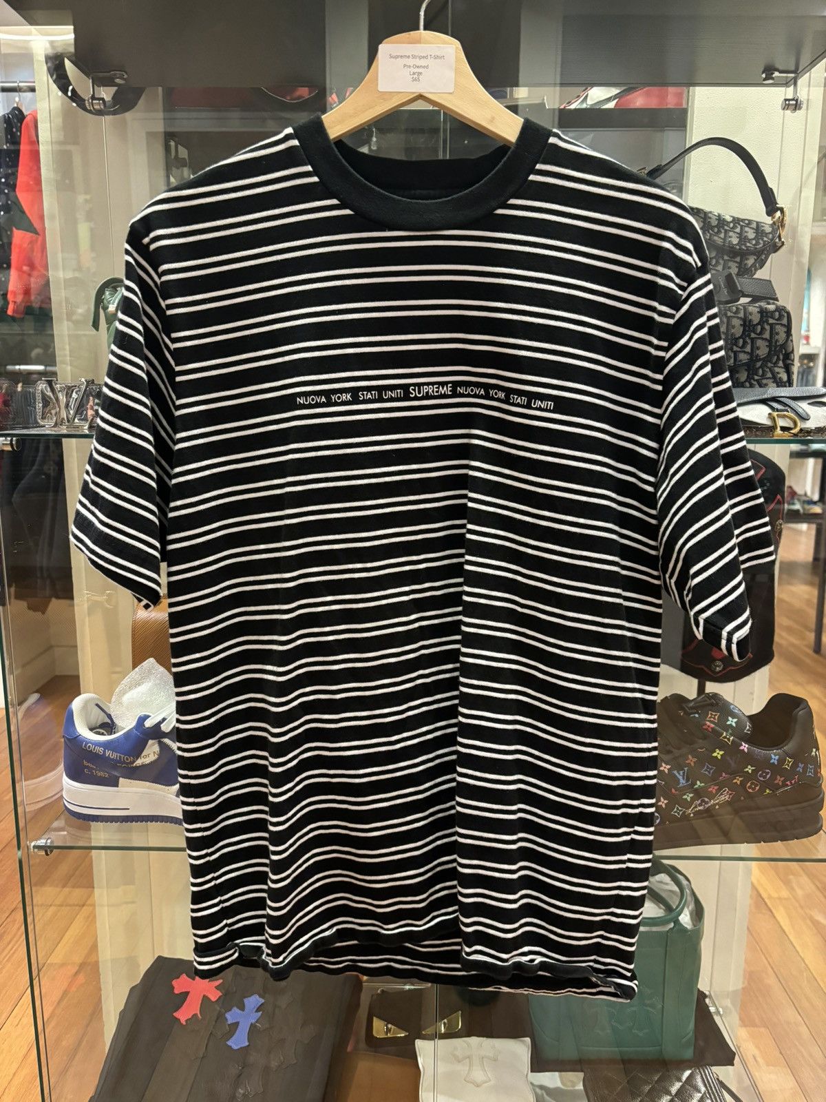 Supreme Supreme Striped Italian Tee Size US L / EU 52-54 / 3 - 1 Thumbnail