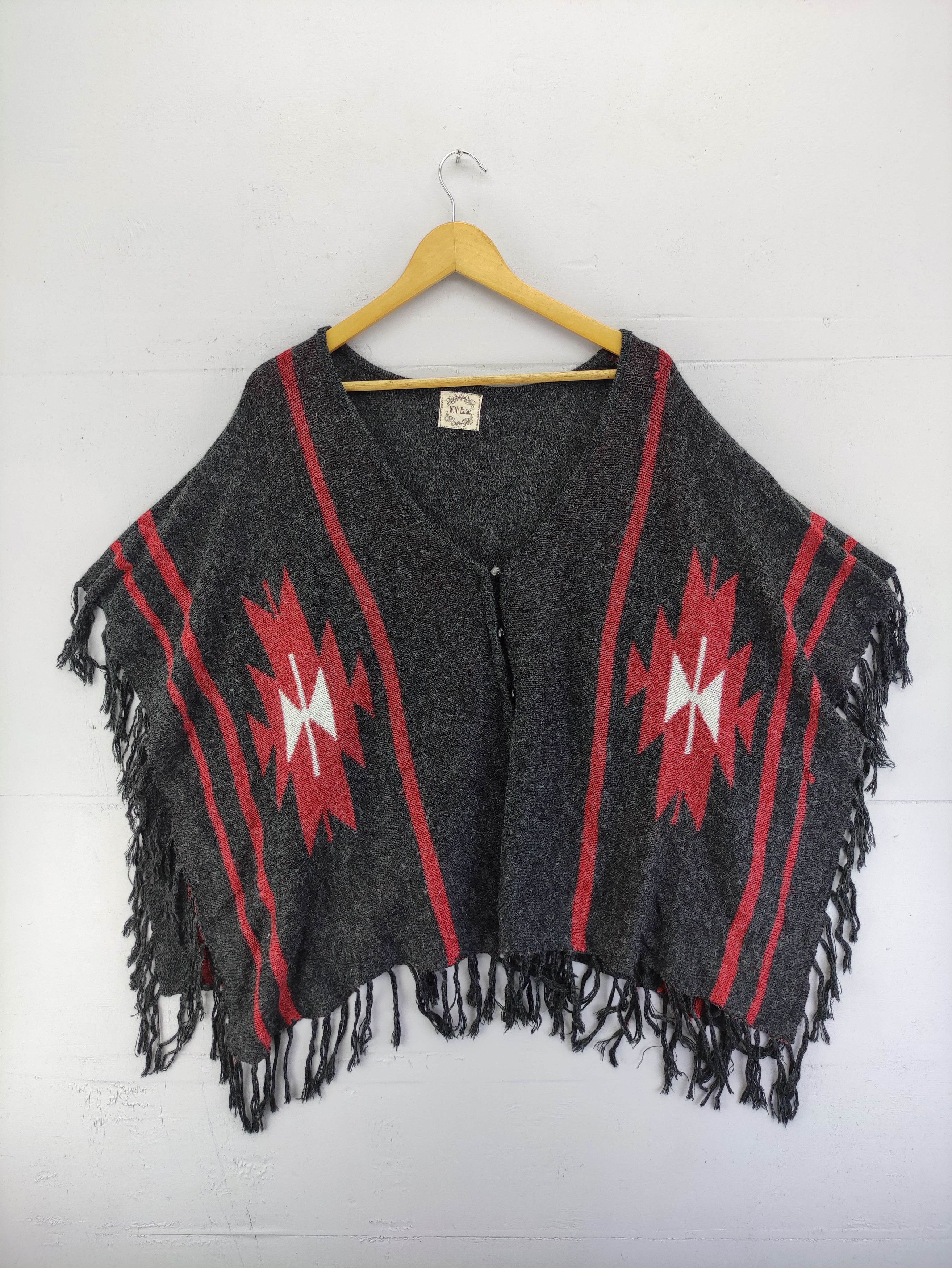 Japanese Brand Vintage Pancho Wool knit Size ONE SIZE - 1 Thumbnail