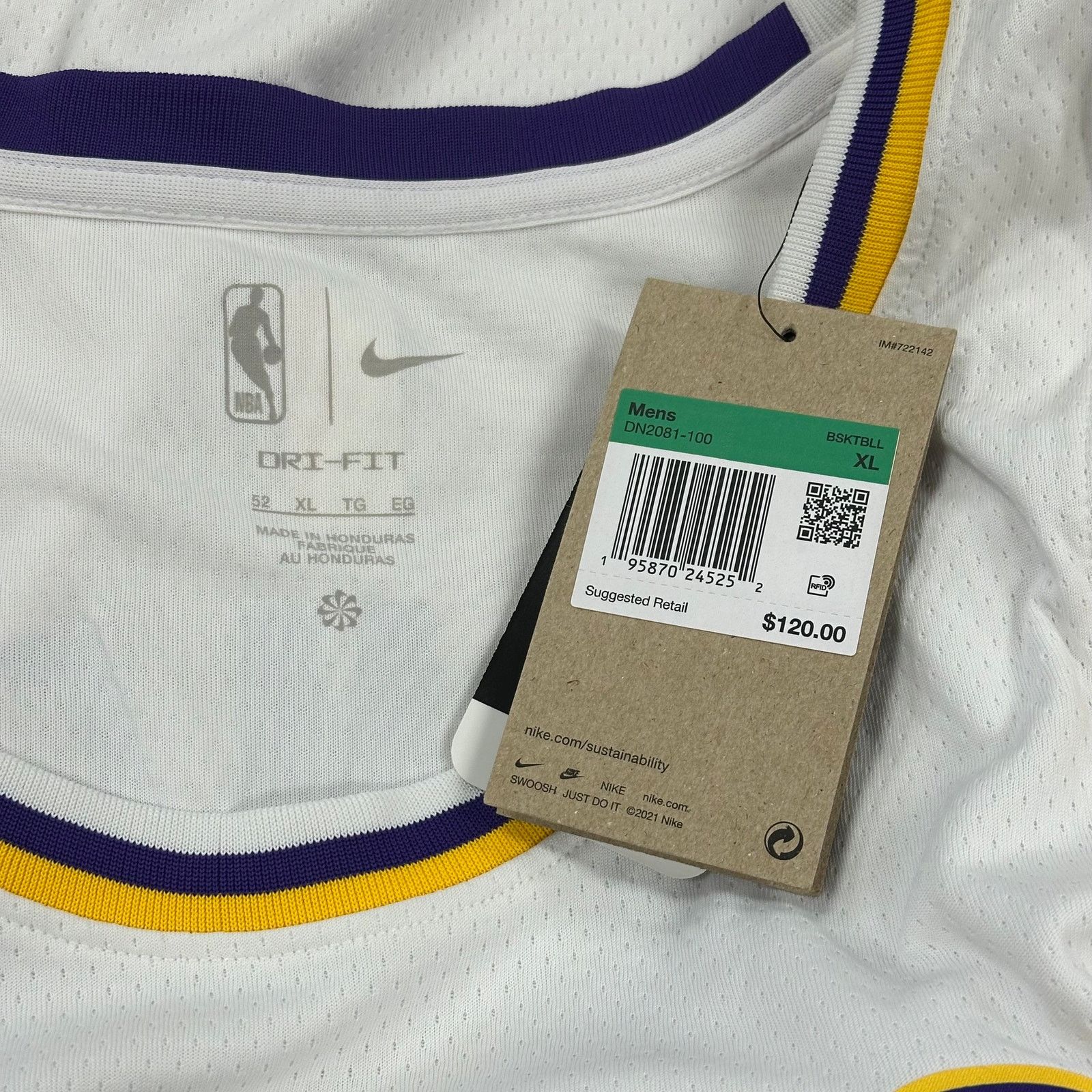 NBA × Nike Nike LeBron James Los Angeles Lakers Jersey size XL Size US XL / EU 56 / 4 - 5 Thumbnail