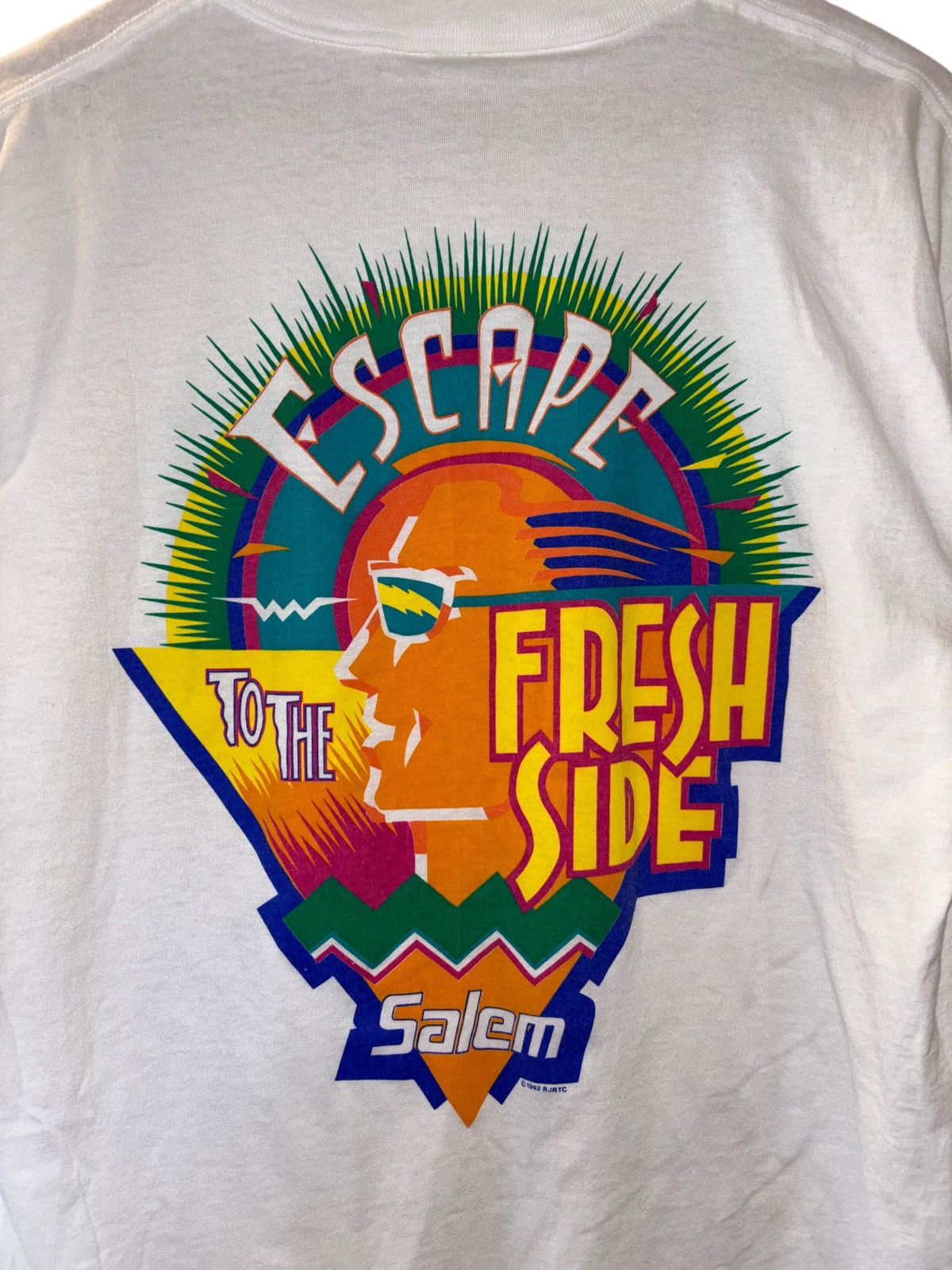 Salem Sportswear × Vintage Vintage 1992 Salem “Escape to the Fresh Side” Promo T-shirt Size US XL / EU 56 / 4 - 4 Thumbnail