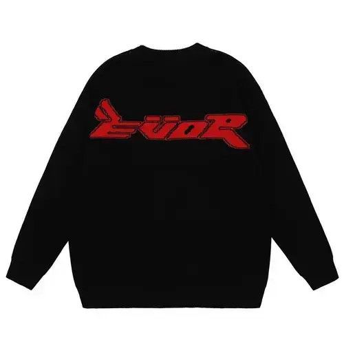 Japanese Brand × Vintage Men Oversized Sweater Black Loose Cactus Skeleton Size US M / EU 48-50 / 2 - 3 Thumbnail