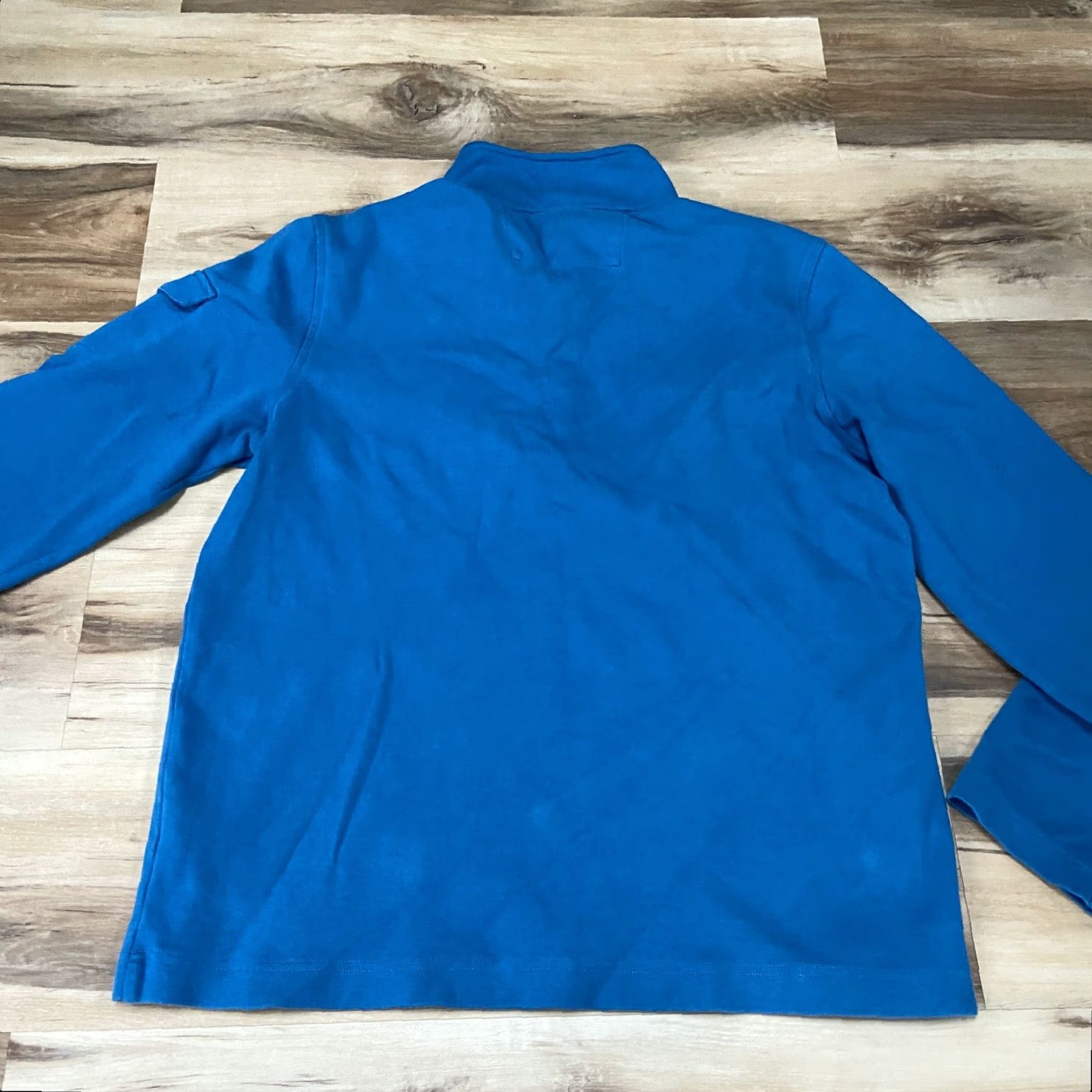 Banana Republic Banana Republic Sweater Mens Large Blue Mock Neck Long Sleeve 1/4 Snap Pullover Cotton Size US L / EU 52-54 / 3 - 7 Thumbnail