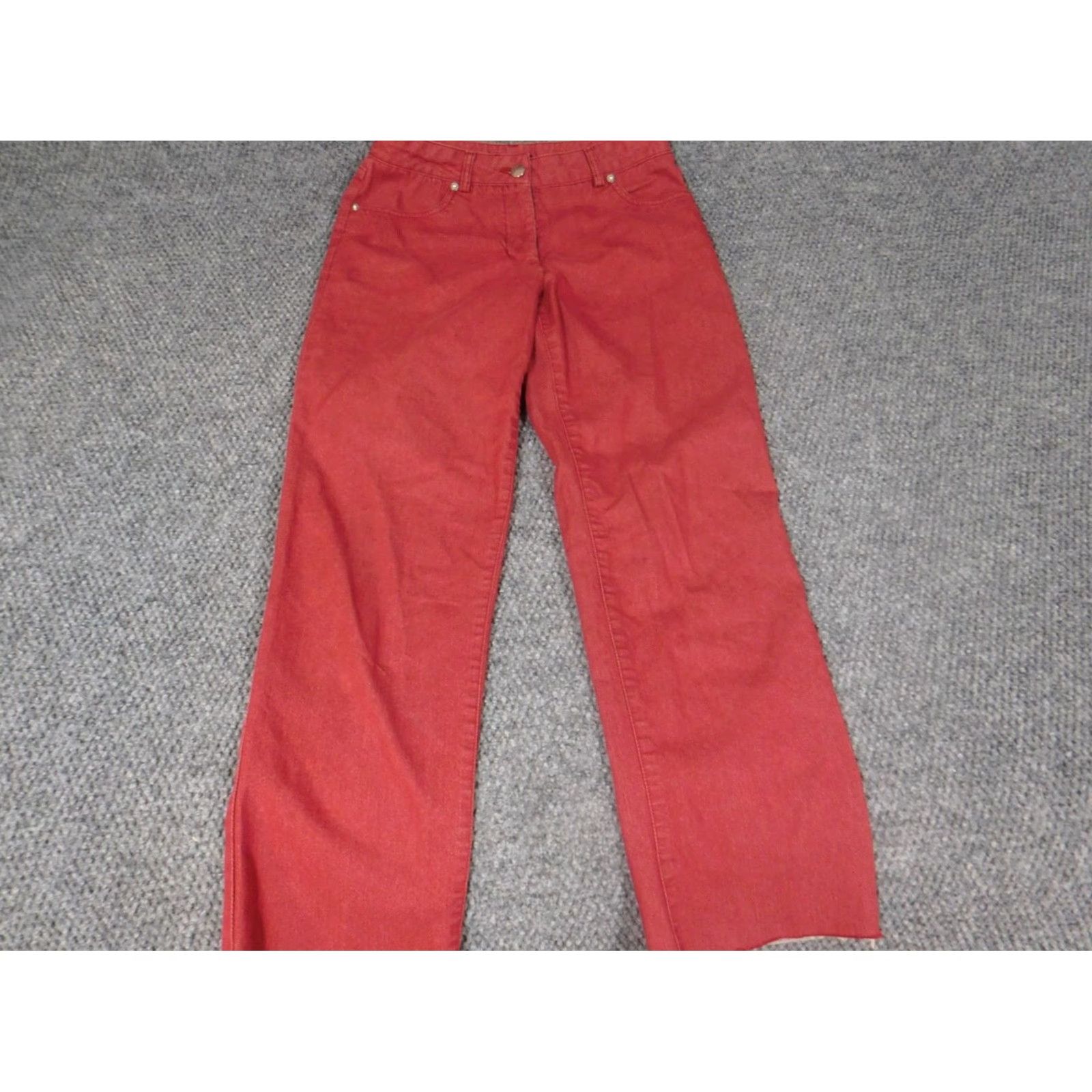 Bebe bebe Jeans Womens 4 red straight denim Jeans Size 42" / US 20 - 6 Thumbnail