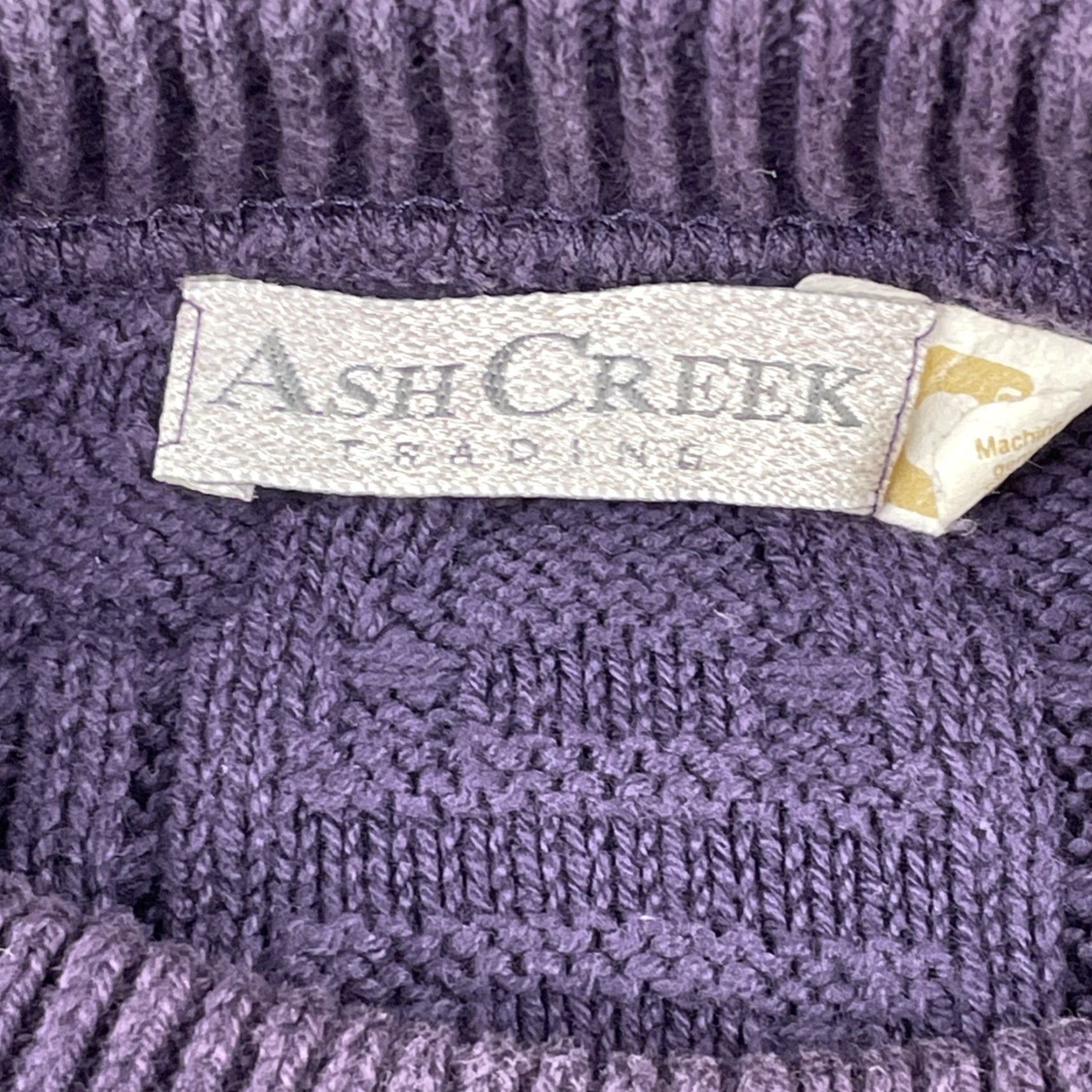 ASH VINTAGE Ash Creek Trading Knit Sweater XL Knit Cotton Purple Mens 90s USA Size US XL / EU 56 / 4 - 4 Thumbnail