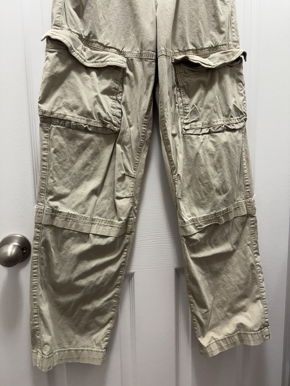 Vintage Garage Khaki Double Knee Mastadon Cargo Pants Vintage Size US 26 / EU 42 - 2 Thumbnail