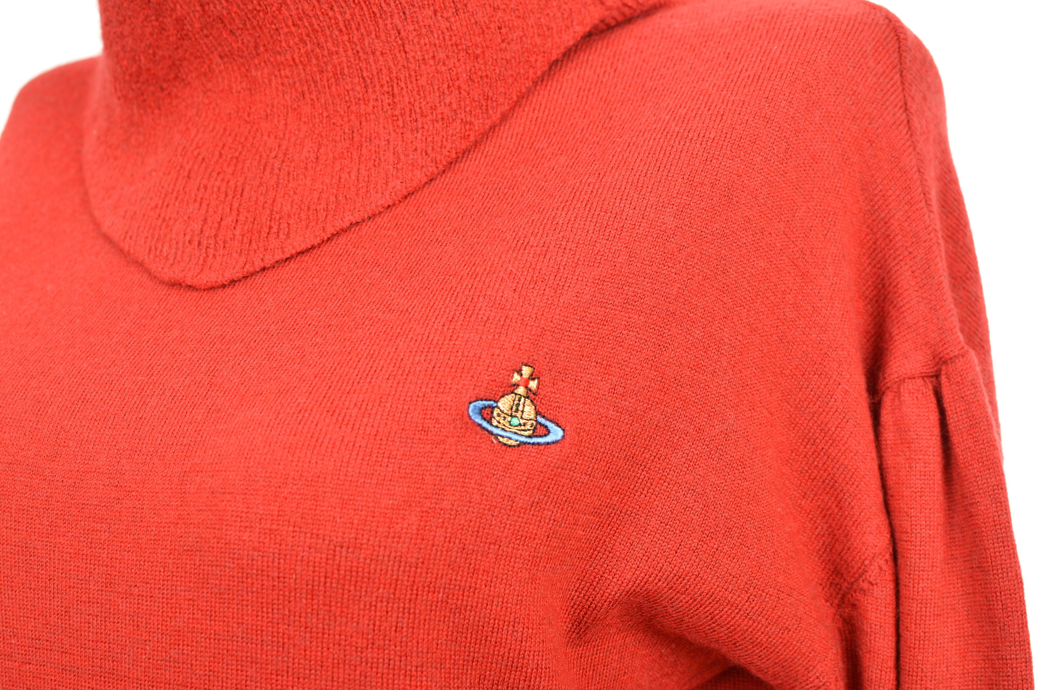 Vivienne Westwood Vivienne Westwood Red High Neck Wool Dress Size XL / US 12-14 / IT 48-50 - 3 Thumbnail
