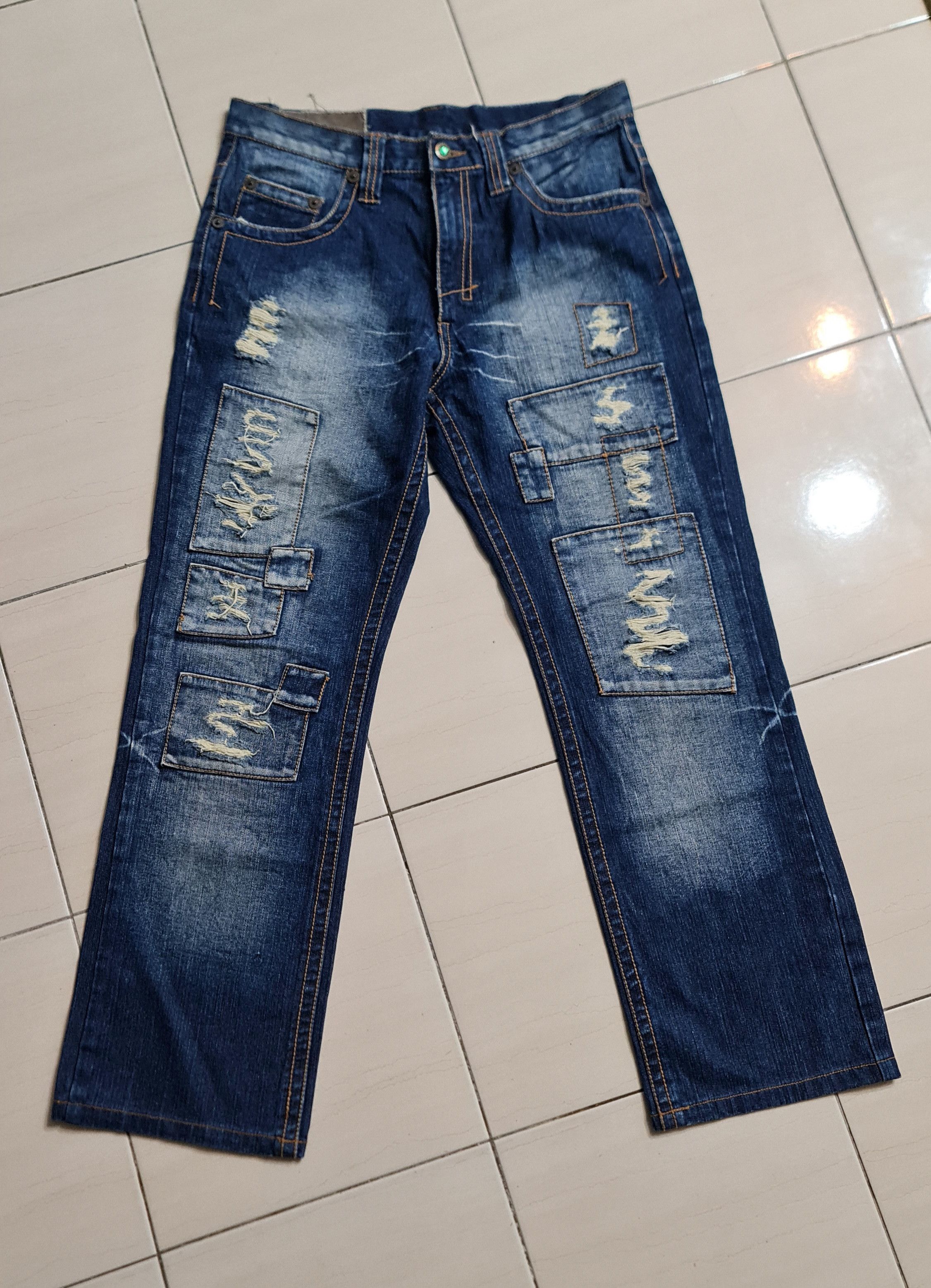 Japanese Brand × Vintage Japanesse Patchwork Jeans Size US 32 / EU 48 - 1 Thumbnail