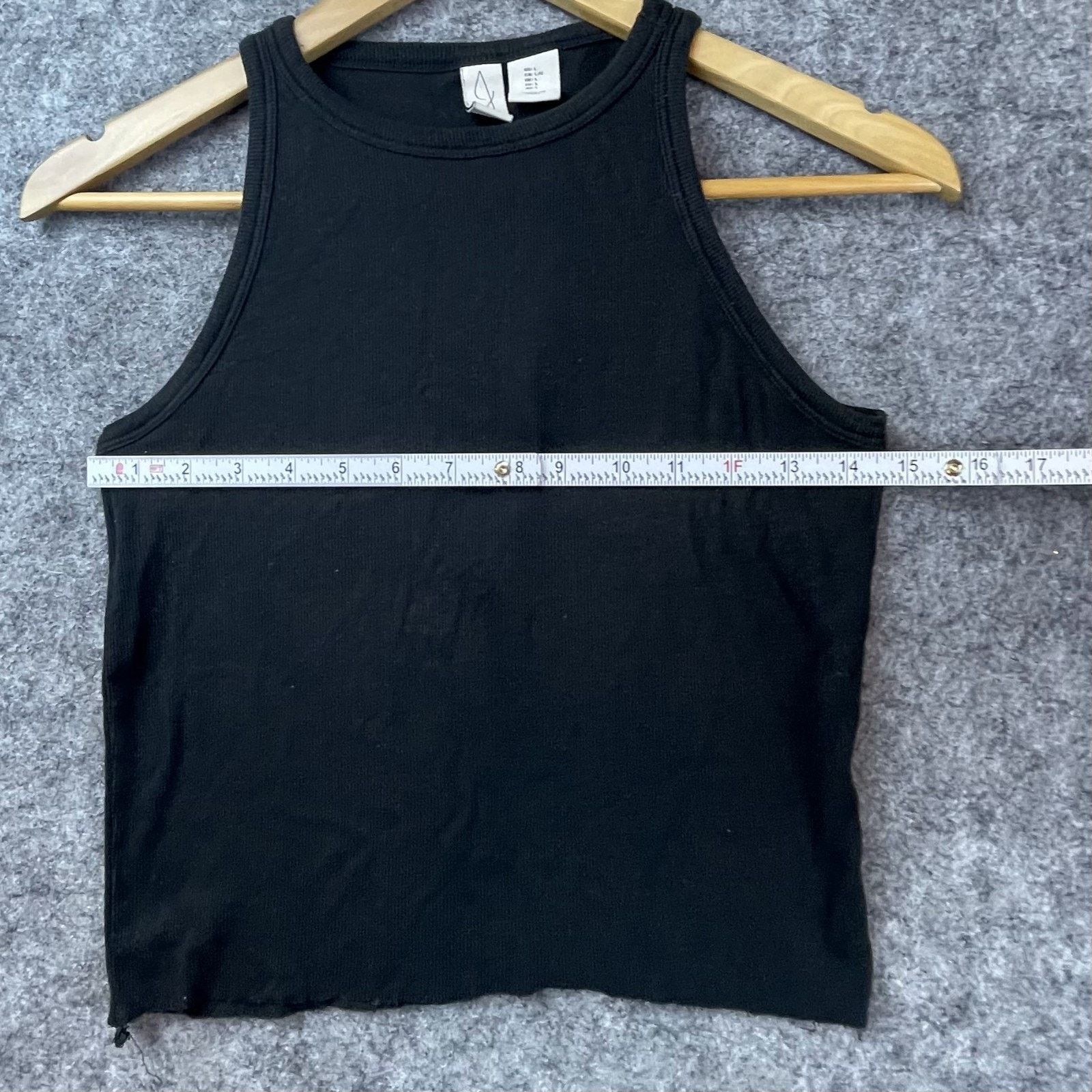 Joie Joie Tank Top Womens L Black Stretch Ribbed Cutoff Grunge Size L / US 10 / IT 46 - 3 Thumbnail