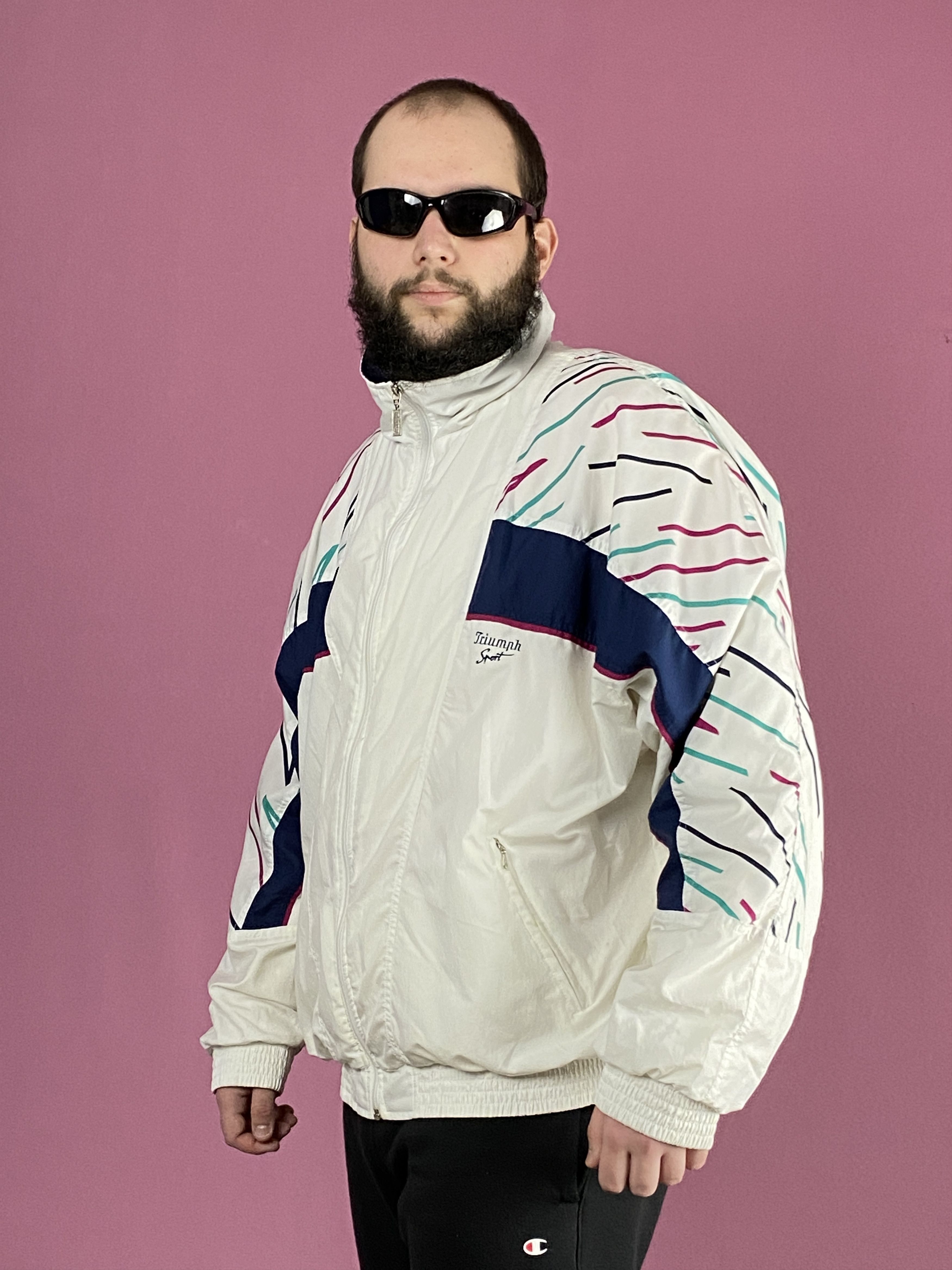 Vintage 90s Vintage Men's Windbreaker Jacket - XL Size US XL / EU 56 / 4 - 2 Thumbnail