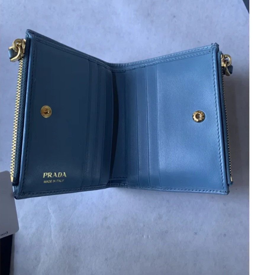 Prada Prada light blue leather wallet Size ONE SIZE - 10 Thumbnail