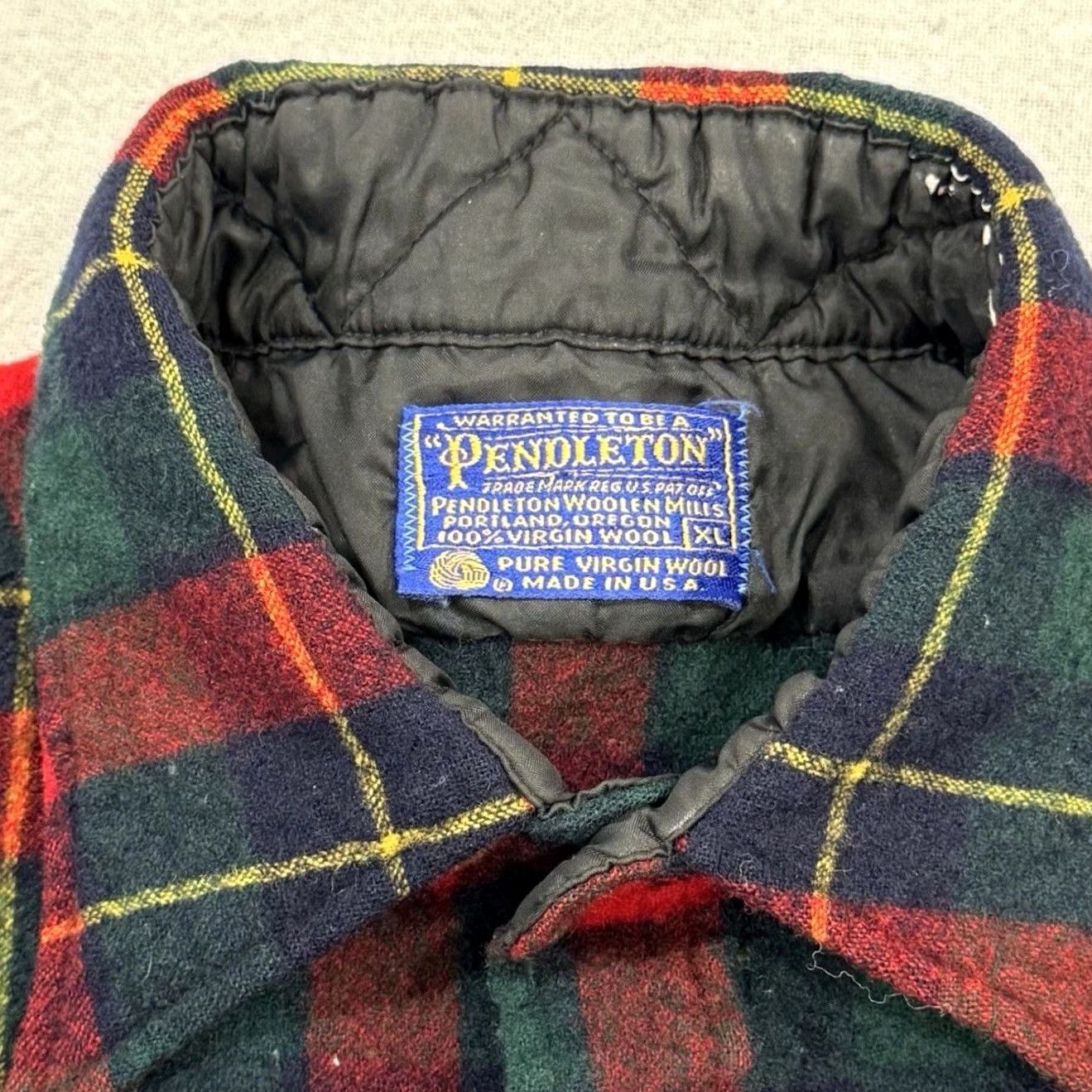 Pendleton VINTAGE Pendleton Flannel Shirt Women xl Red Plaid Wool USA Button-Up 60s Classic Cowgirl Size XL / US 12-14 / IT 48-50 - 4 Thumbnail