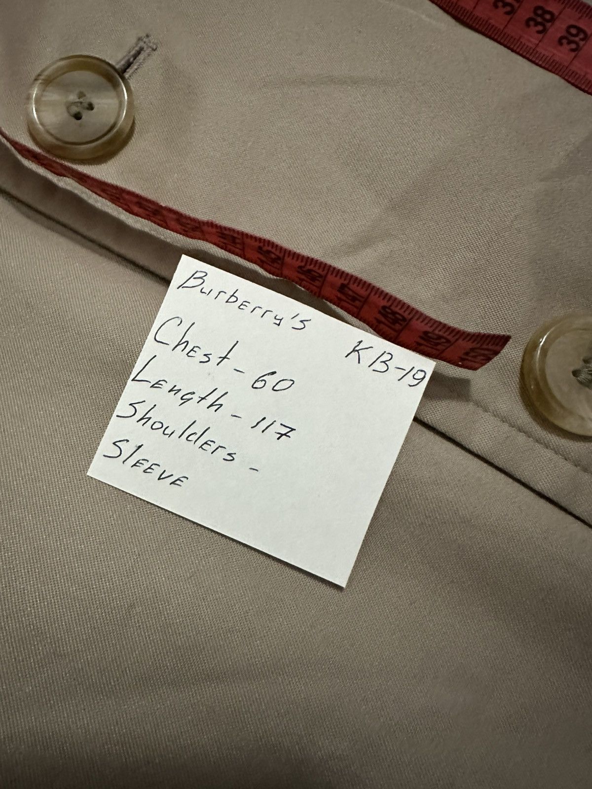 Burberry Burberrys Men’s Long Trench Coat – Double Breasted Size 52 Size US L / EU 52-54 / 3 - 10 Thumbnail