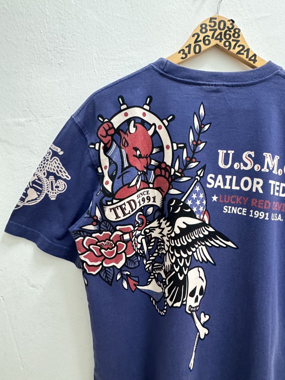 Tedman Vintage Tedman Sailor Teddy Lucky Red Devils Tee Size US M / EU 48-50 / 2 - 4 Thumbnail