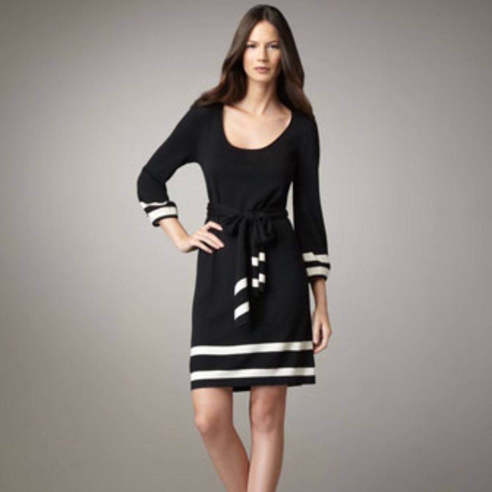 Lilly Pulitzer Lilly Pulitzer Black Connie Merino Wool Sweater Dress S Size S / US 4 / IT 40 - 1 Thumbnail