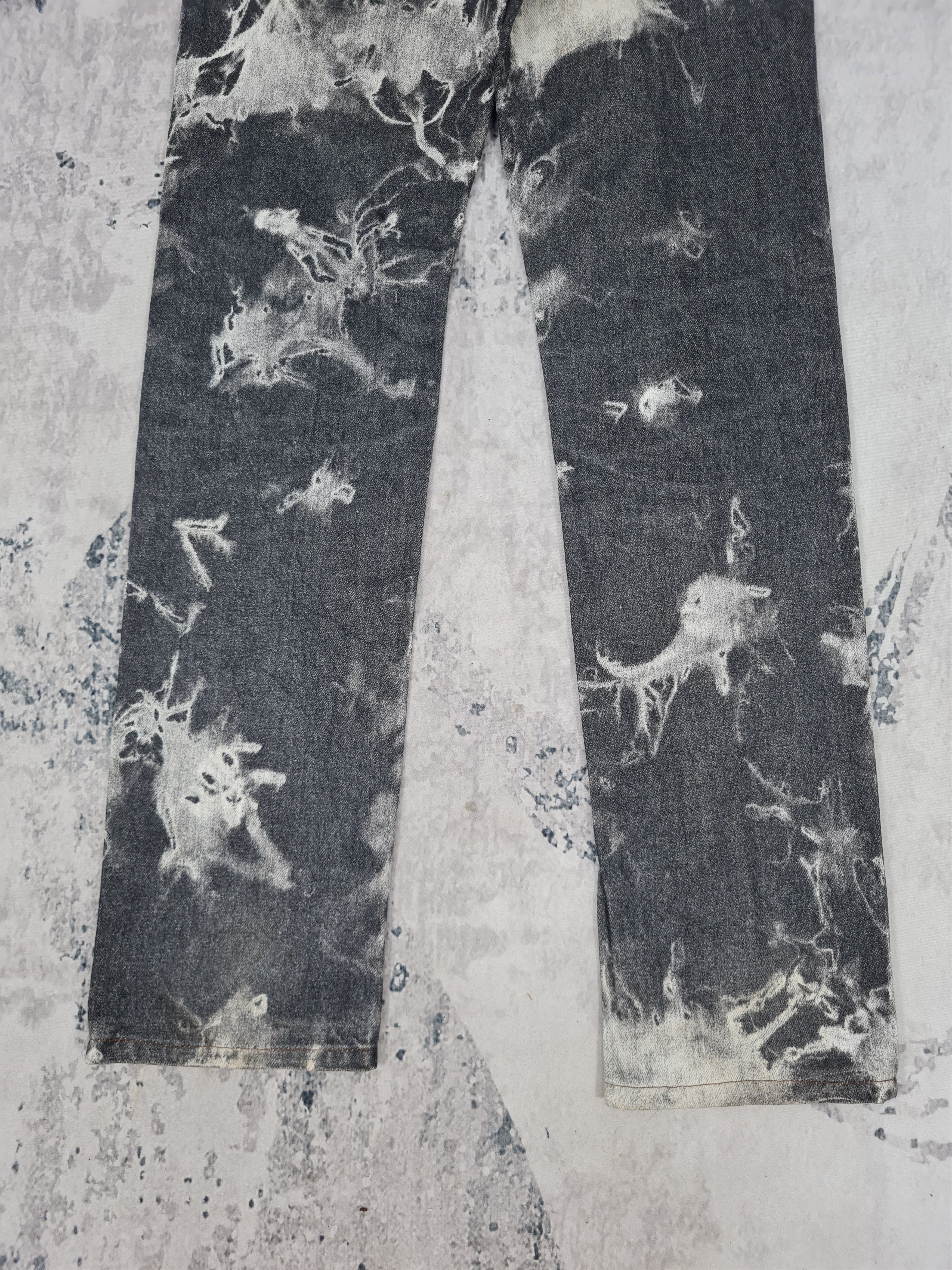 Japanese Brand FREAK ANSER HOMME Bleach Design Jeans Size 30x34 JB0153 Size US 30 / EU 46 - 6 Thumbnail