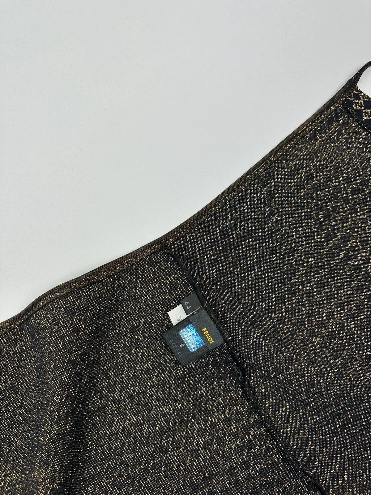Fendi Fendi 00’s Monogram Wrap Skirt in Black and Gold Jacquard Size 27" / US 4 / IT 40 - 6 Thumbnail