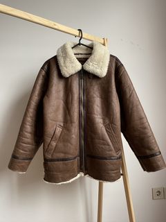 Women Sherpa Coat 90's, Size Small, Brown Zip up Faux Sheepskin Coat,  Vintage Vegan Suede Coat, Boho Outerwear, Winter Coat, 90s Clothing 