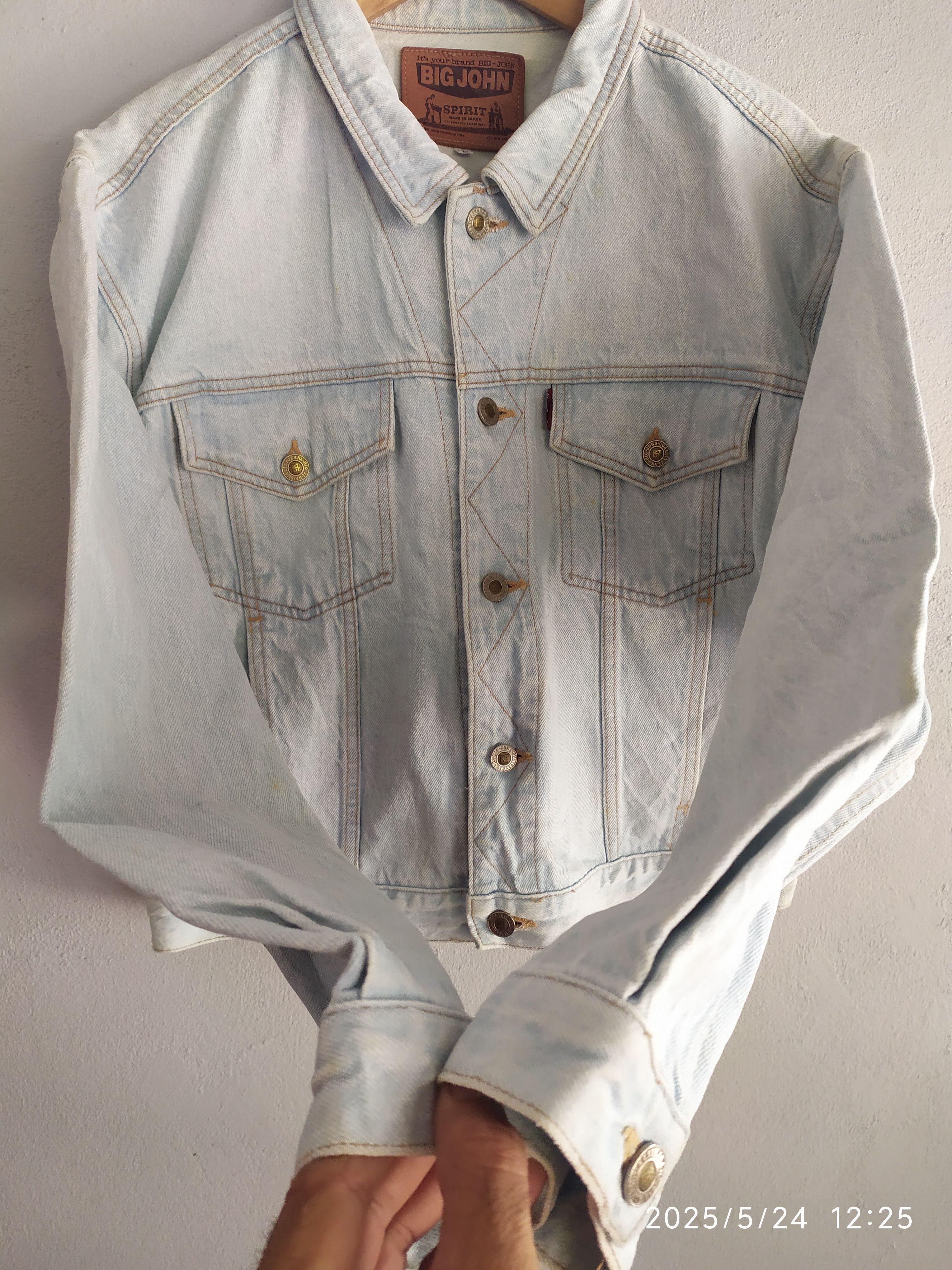 Big John × Vintage Vtg BIG JOHN SPIRIT Denim Jacket Size US L / EU 52-54 / 3 - 3 Thumbnail
