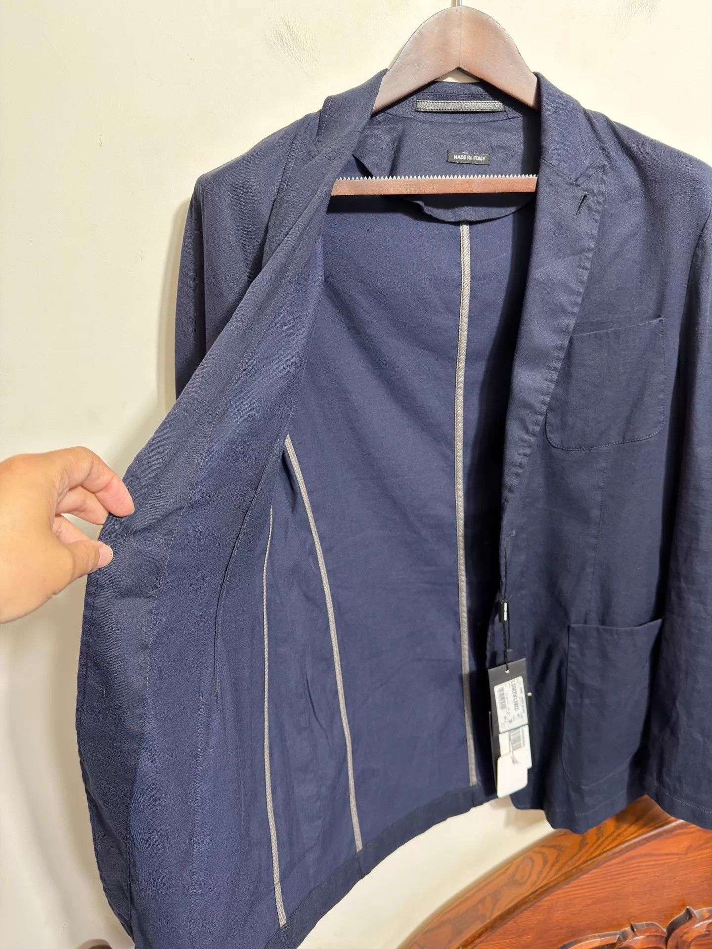 Giorgio Armani Blue Single-Breasted Light Jacket Size US XXS / EU 40 - 6 Thumbnail