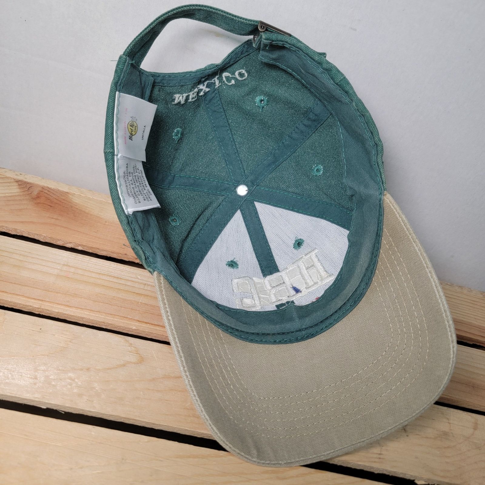 Hard Rock Cafe Hard Rock Cafe Mexico Adjustable Green Ballcap Size ONE SIZE - 6 Thumbnail