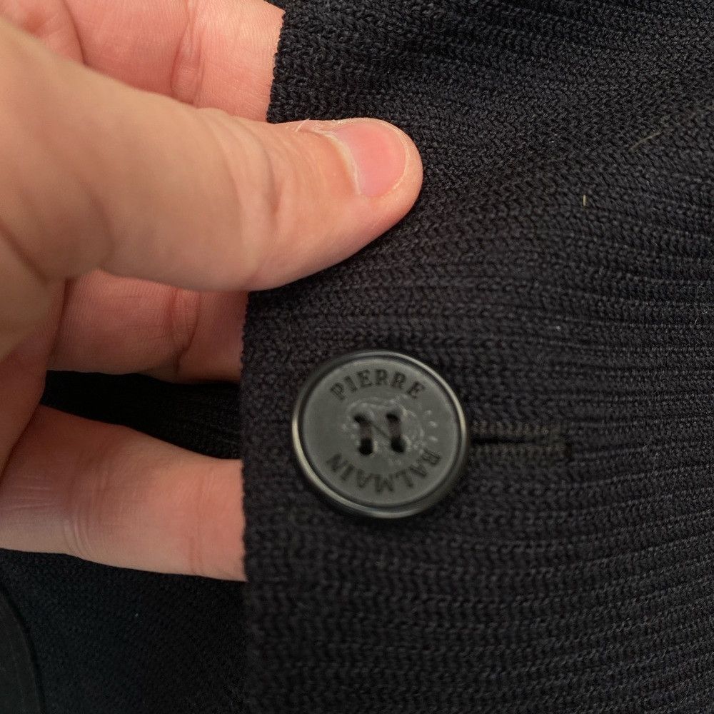 Balmain × Pierre Balmain Vintage 1998 Pierre Balmain Soft Flannel Wool Leather Trim Size US M / EU 48-50 / 2 - 8 Thumbnail