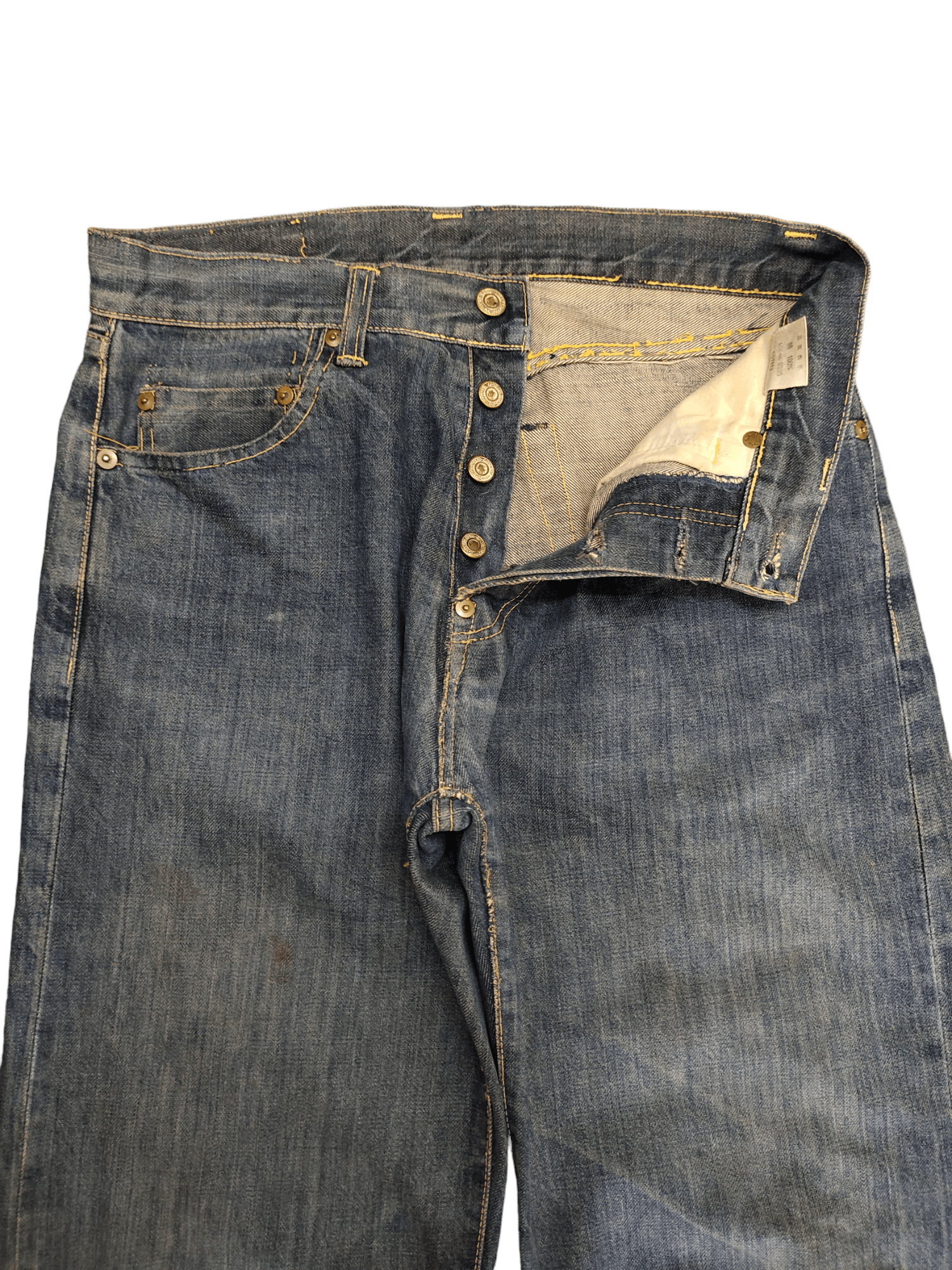 Studio D'Artisan 1990s Studio D Artisan Lot 0205 Selvedge Distress Jeans Size US 30 / EU 46 - 9 Thumbnail