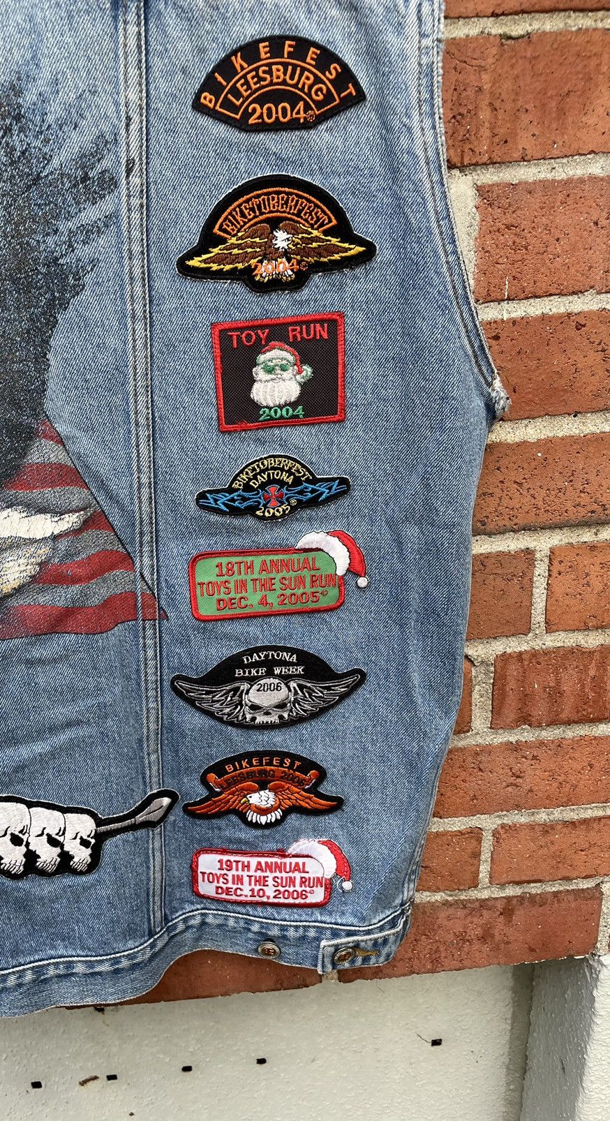 Arizona Jean Co. Vintage 90s Arizona Jeans Big Ring Denim Vest W Motorcycle Size US XXL / EU 58 / 5 - 9 Thumbnail