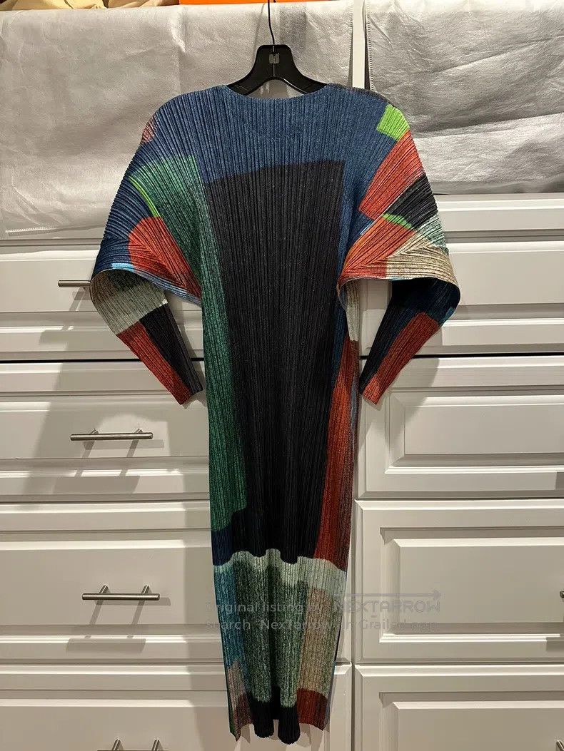 Issey Miyake Issey Miyake Color-Block Dress Size L / US 10 / IT 46 - 3 Thumbnail