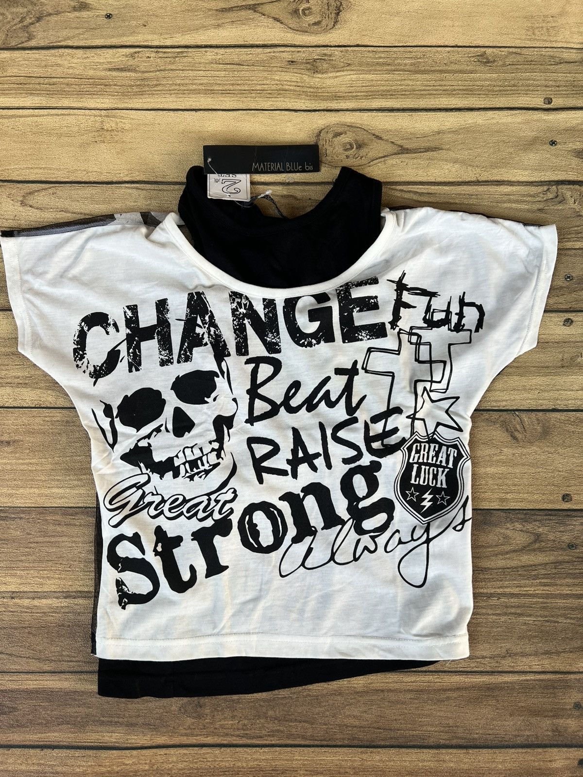 Other If six was nine y2k grunge tees 2 set by material blue bis Size S / US 4 / IT 40 - 4 Thumbnail