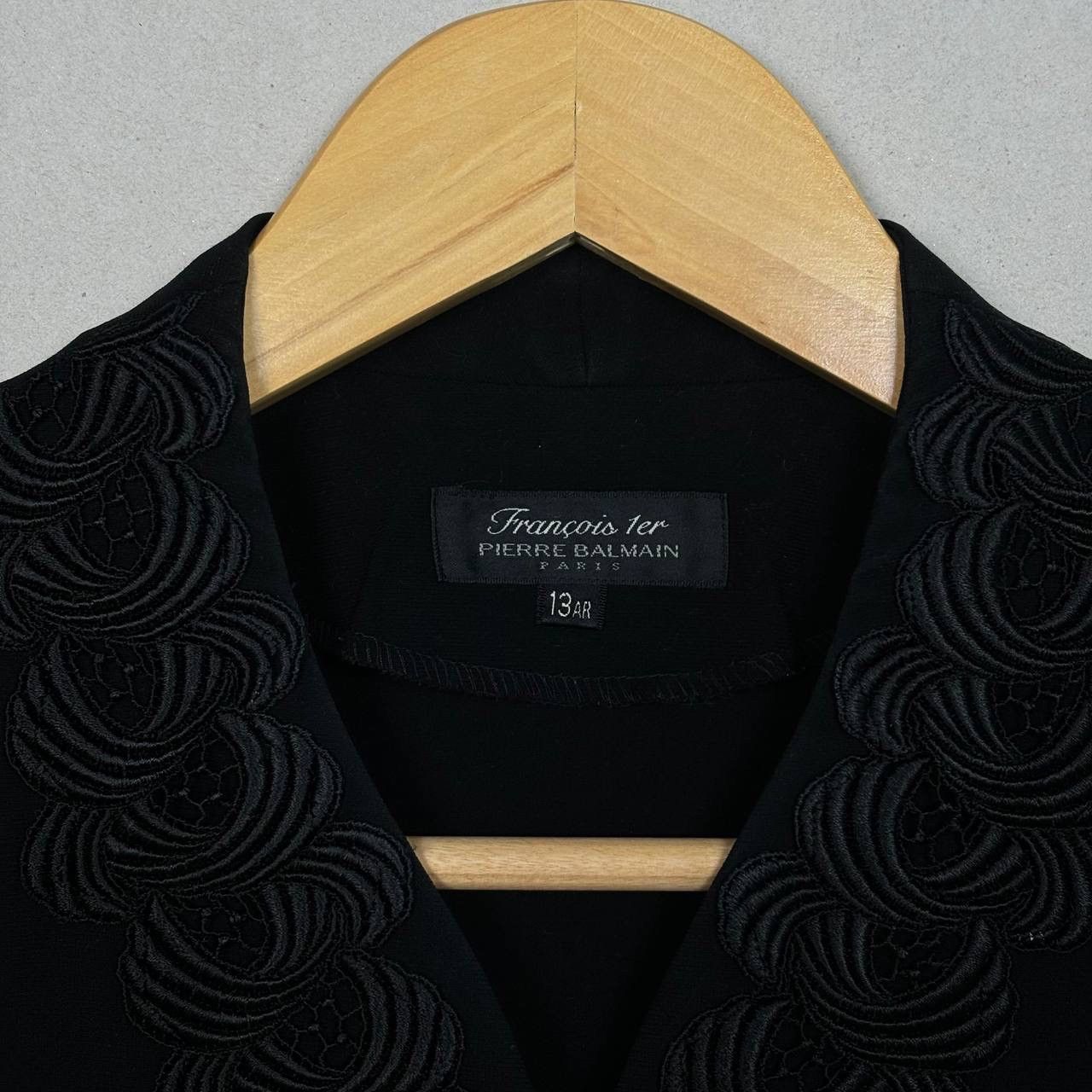 Balmain × Pierre Balmain Pierre Balmain Paris Embroidery Black Blouse Dress Size M / US 6-8 / IT 42-44 - 3 Thumbnail