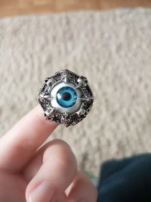 Japanese Brand Eyes Claw Biker Gothic Fashion Ring Size 8 9 10 11 Size ONE SIZE - 3 Thumbnail
