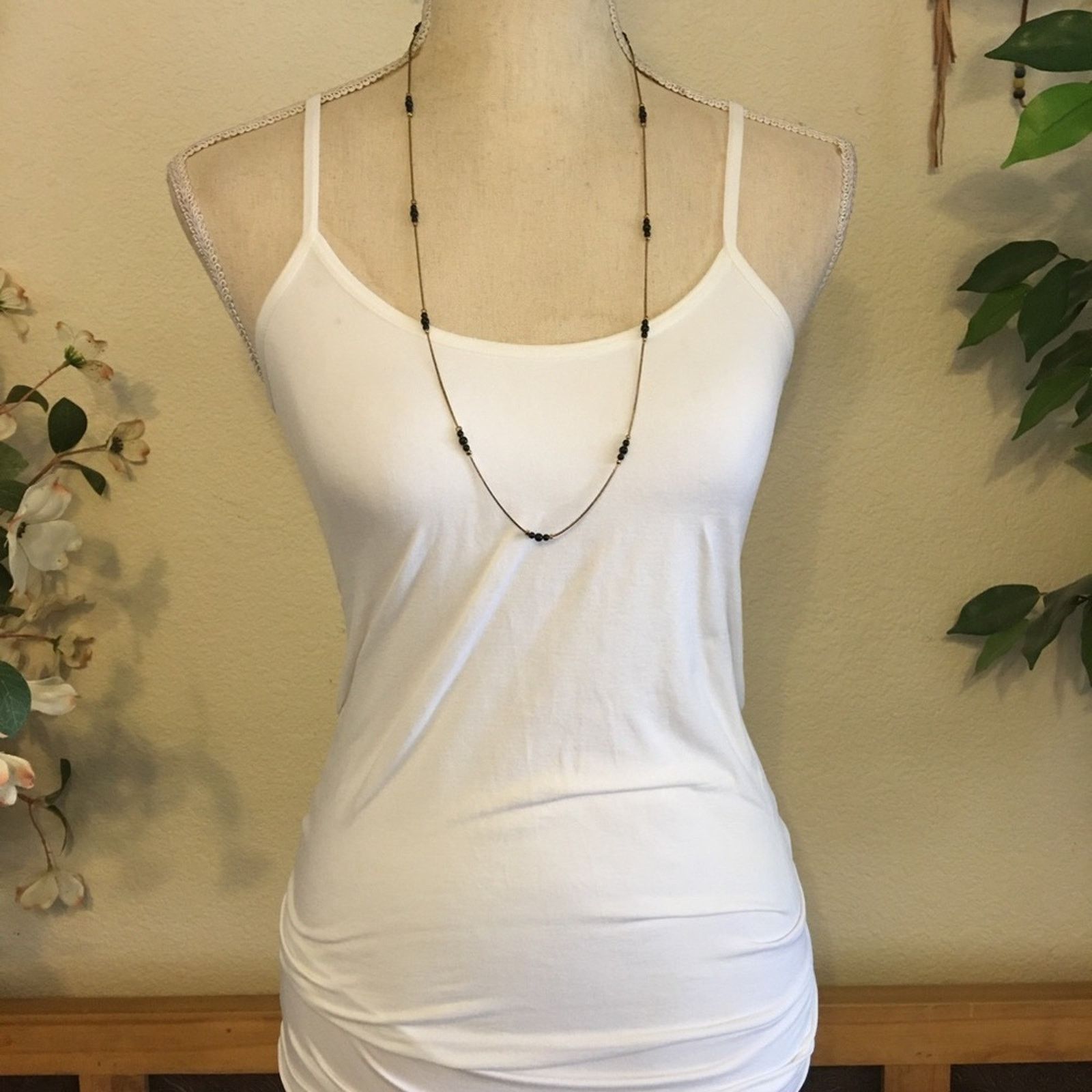 Vintage Vintage 80s beaded gold tone chain necklace Size ONE SIZE - 3 Thumbnail