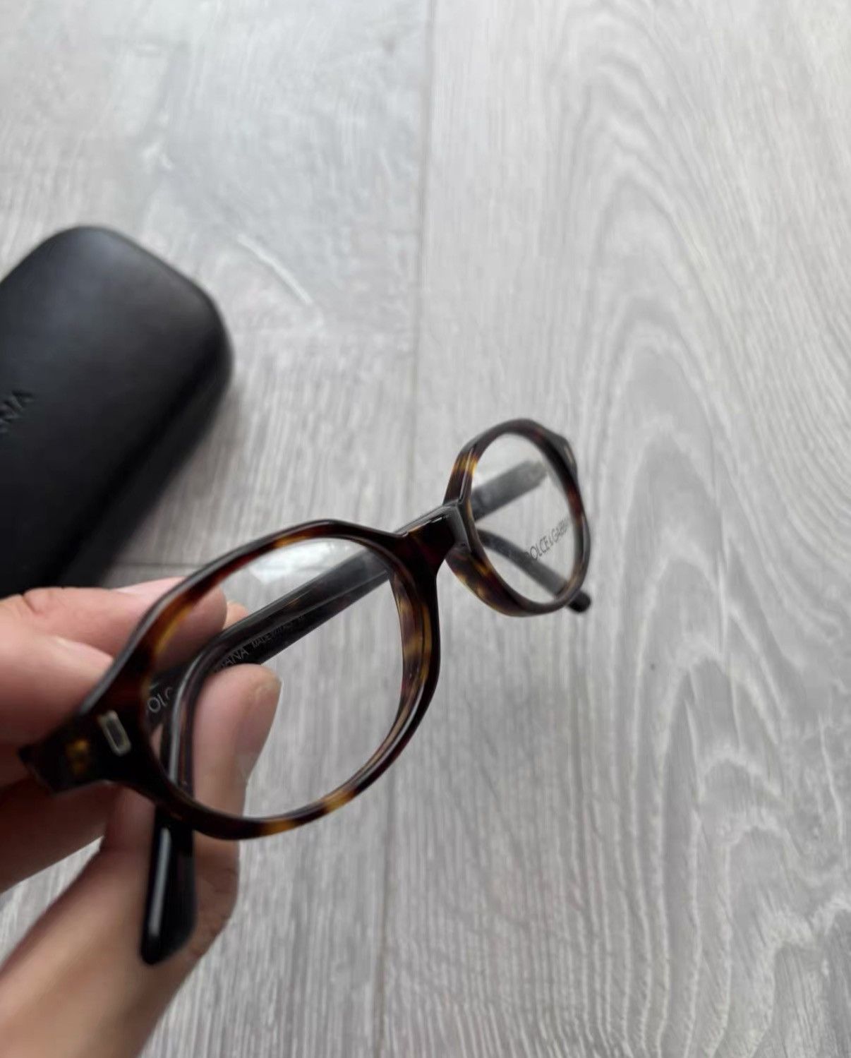 Dolce & Gabbana Dolce & Gabbana Nerd Tortoiseshell Round Frame Glasses J29 Size ONE SIZE - 6 Thumbnail