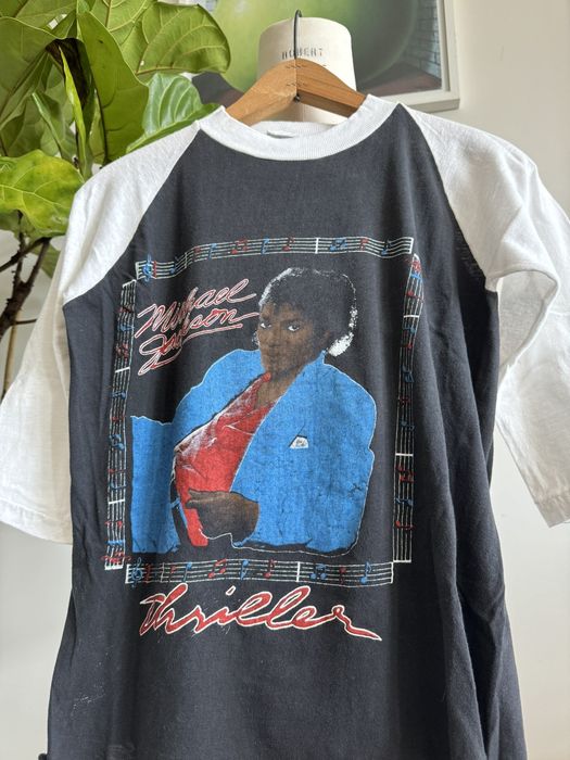 Vintage Vintage 80s Bootleg Michael Jackson “Thriller” Raglan Tee