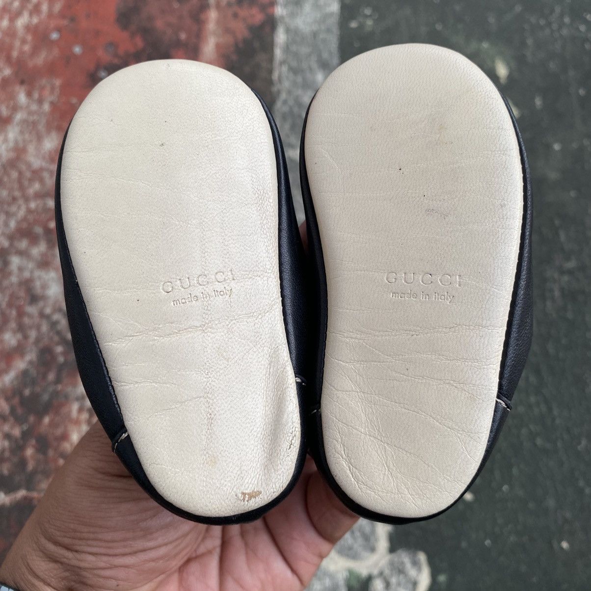 Gucci GUCCI baby loafers black leather Size US 4 / IT 34 - 6 Thumbnail