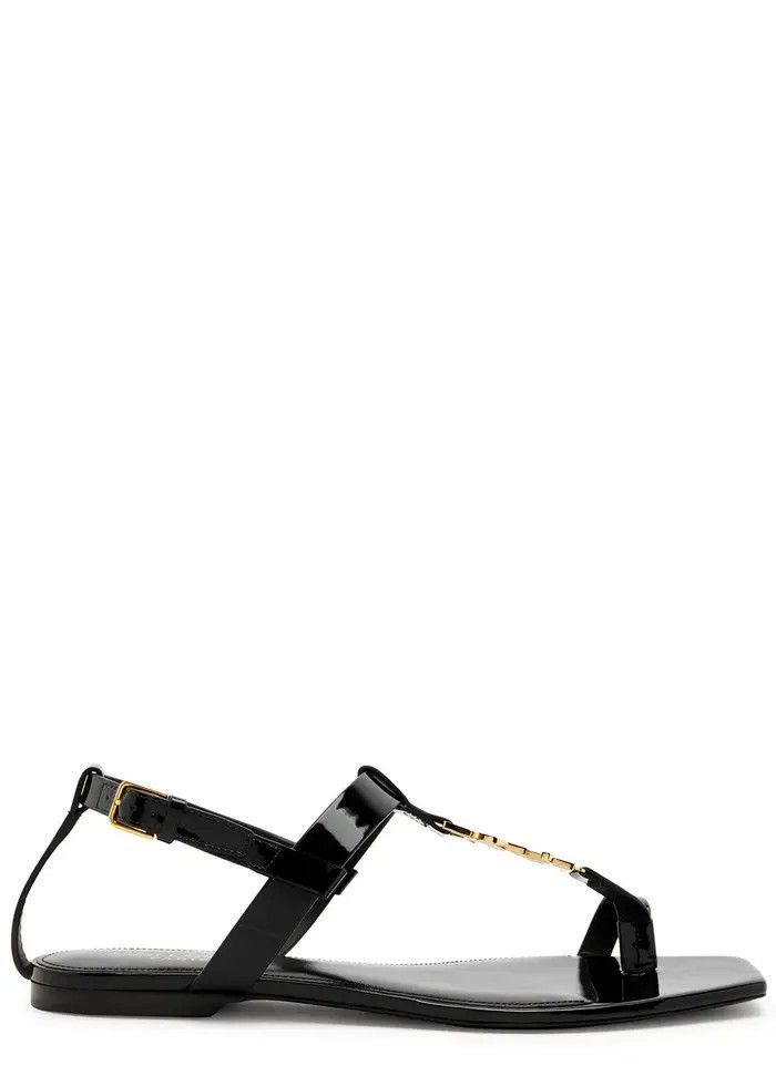 o1b1hav110425 Cassandra Sandals in Smooth Leather in Black