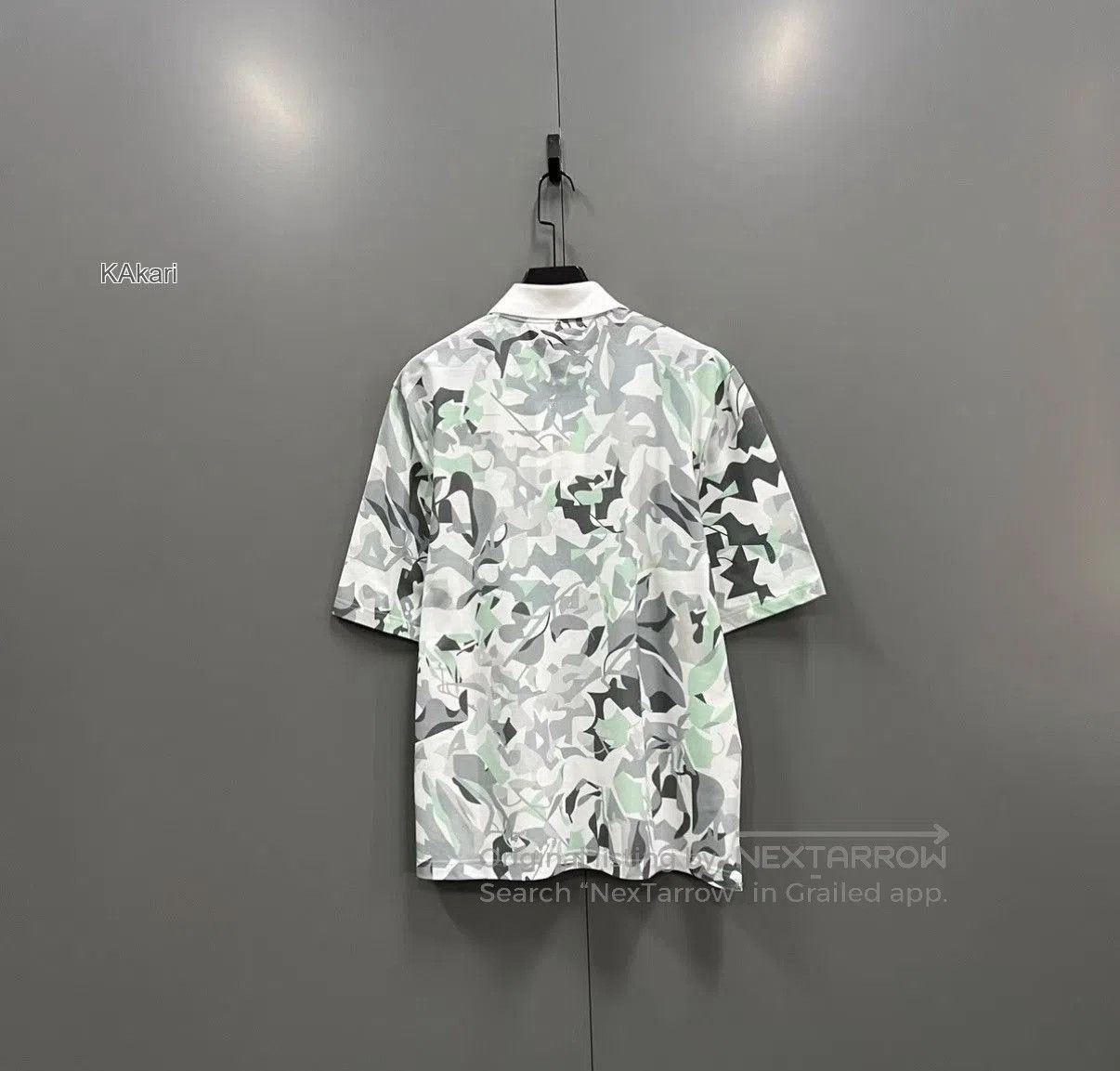 Hermes White Camouflage Short Sleeve Polo Shirt. Size US XL / EU 56 / 4 - 2 Thumbnail