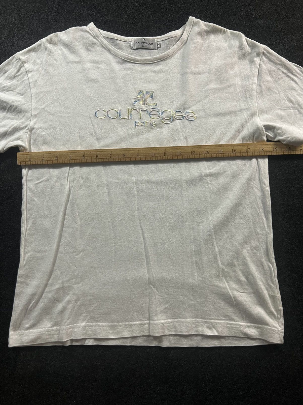 Courreges Vintage 90’s courreges multicolour embroiderd logo tee Size M / US 6-8 / IT 42-44 - 5 Thumbnail