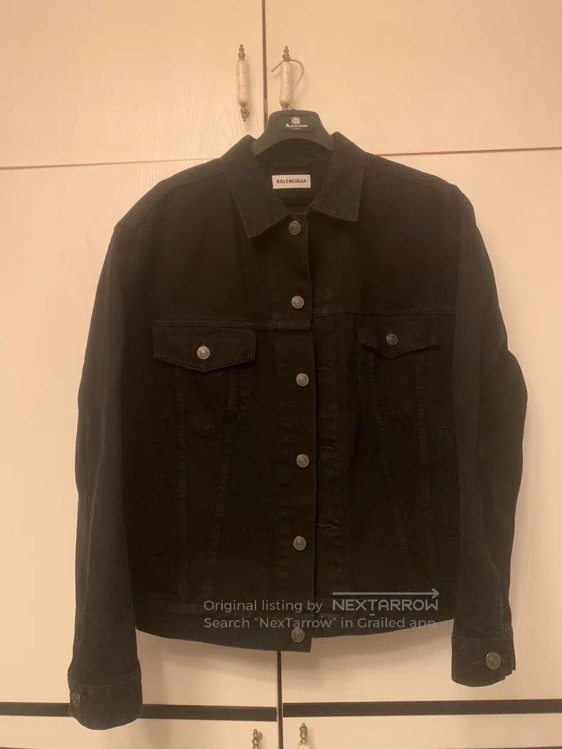 Balenciaga Balenciaga Black Denim Jacket Size XS / US 0-2 / IT 36-38 - 2 Thumbnail