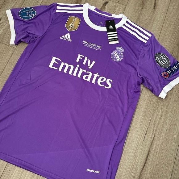 Adidas Real Madrid Retro Cardiff Final Cristiano Ronaldo #7 Away Pu Size US XXL / EU 58 / 5 - 1 Thumbnail