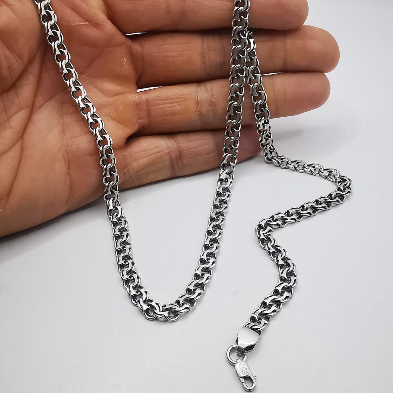 Sterling Silver Vintage Jewelry Chain, 925 Sterling Silver, Signed 23.82g Size ONE SIZE - 7 Thumbnail