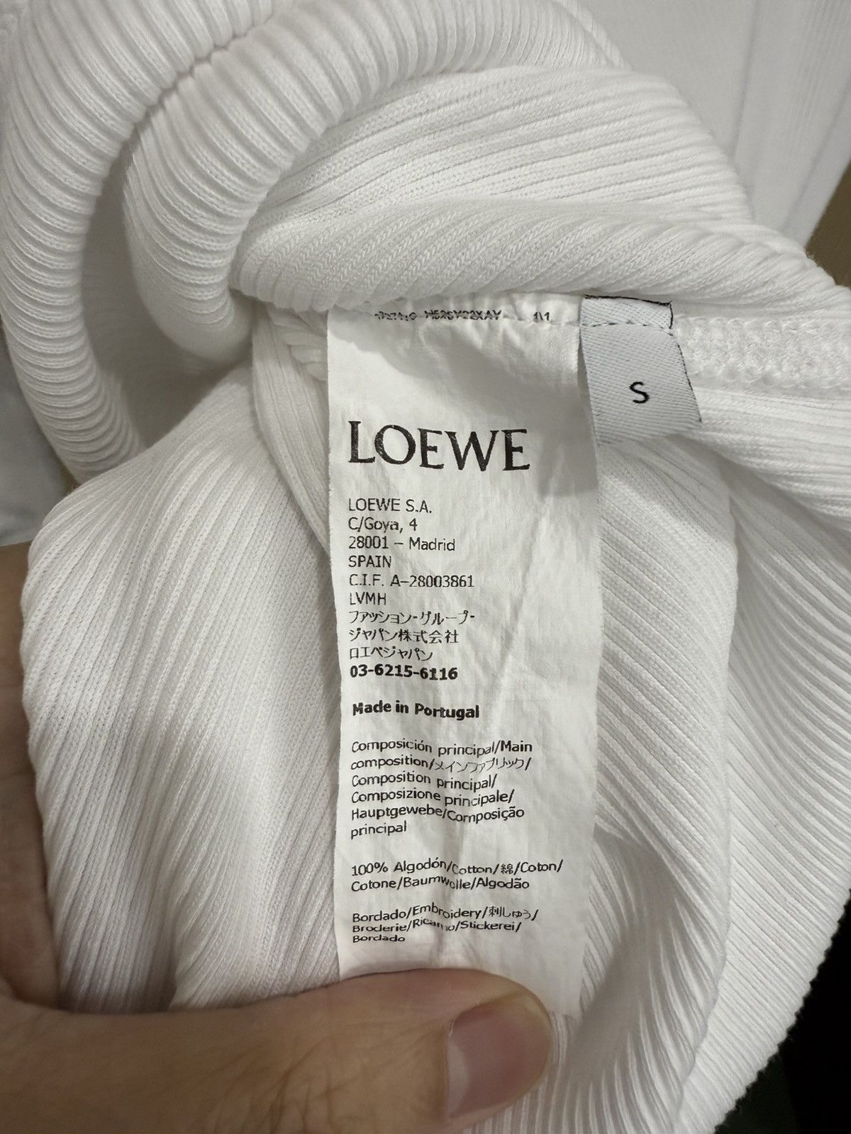 Loewe Loewe white anagram long sleeve T shirt S Size US S / EU 44-46 / 1 - 6 Thumbnail